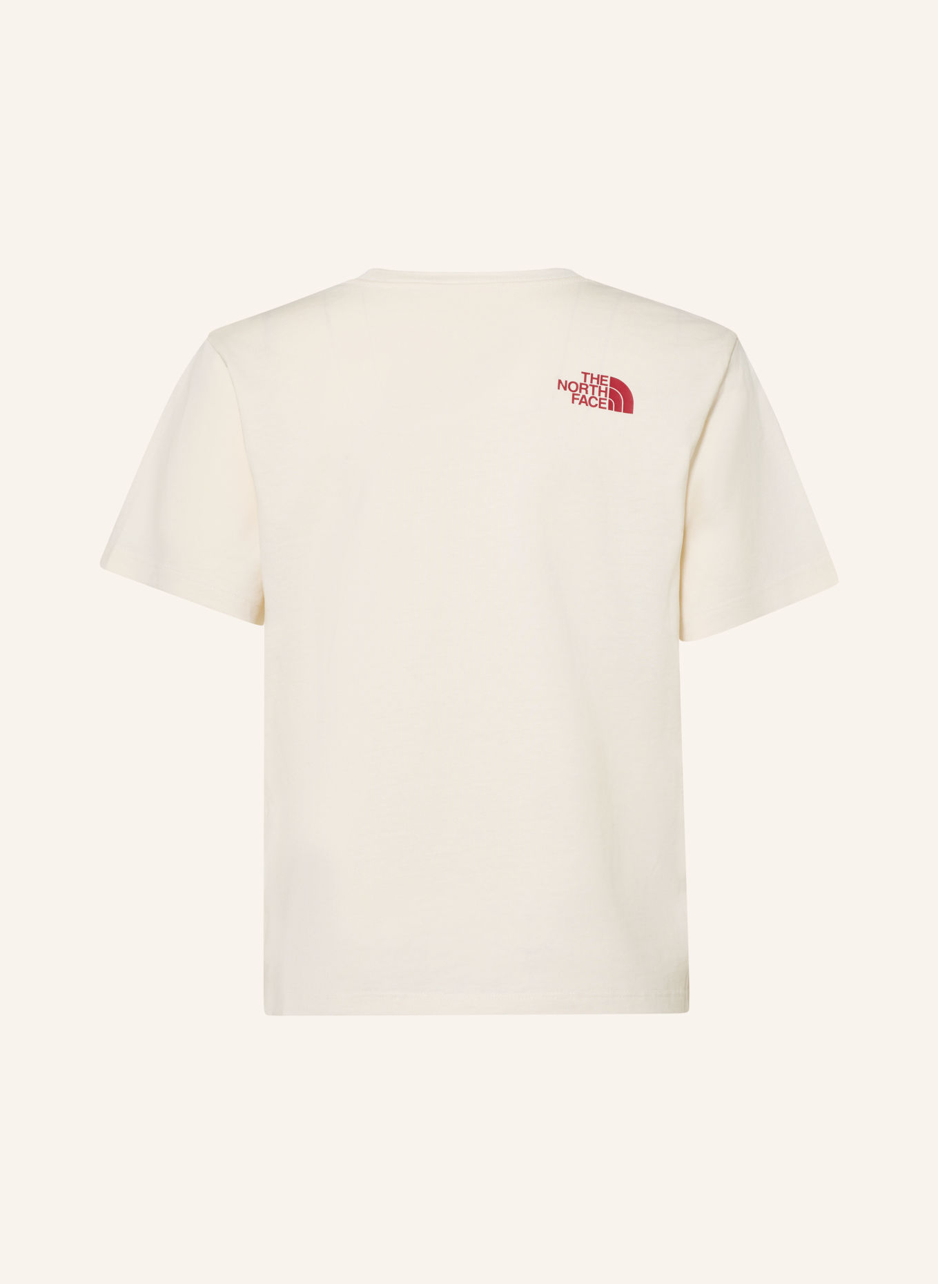 THE NORTH FACE T-Shirt: ECRU / ALTROSA