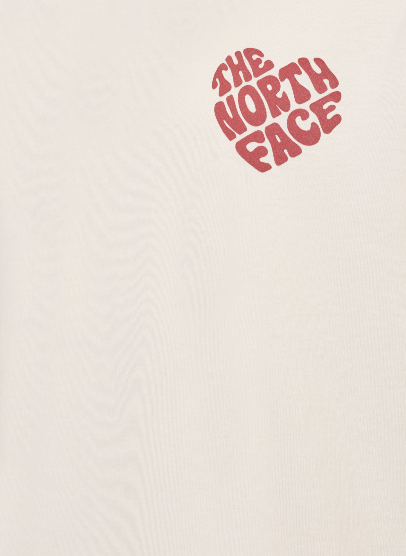 THE NORTH FACE T-Shirt: ECRU / ALTROSA