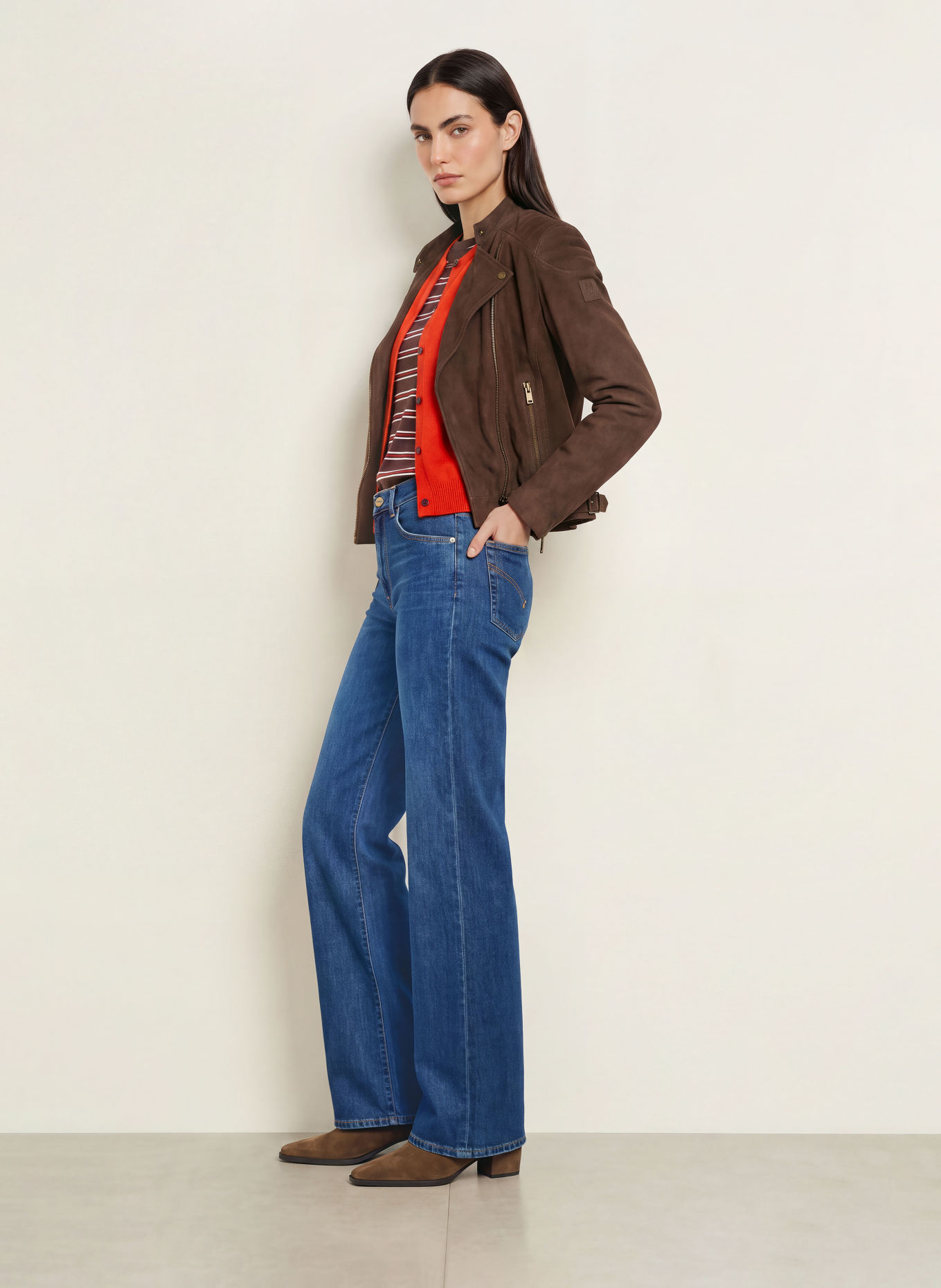 Dondup Flared Jeans AMBER: 800 denim dublau