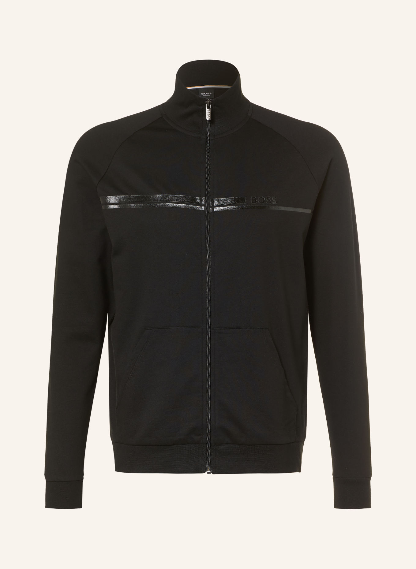BOSS AUTHENTIC Lounge Sweatshirt Jacket: BLACK