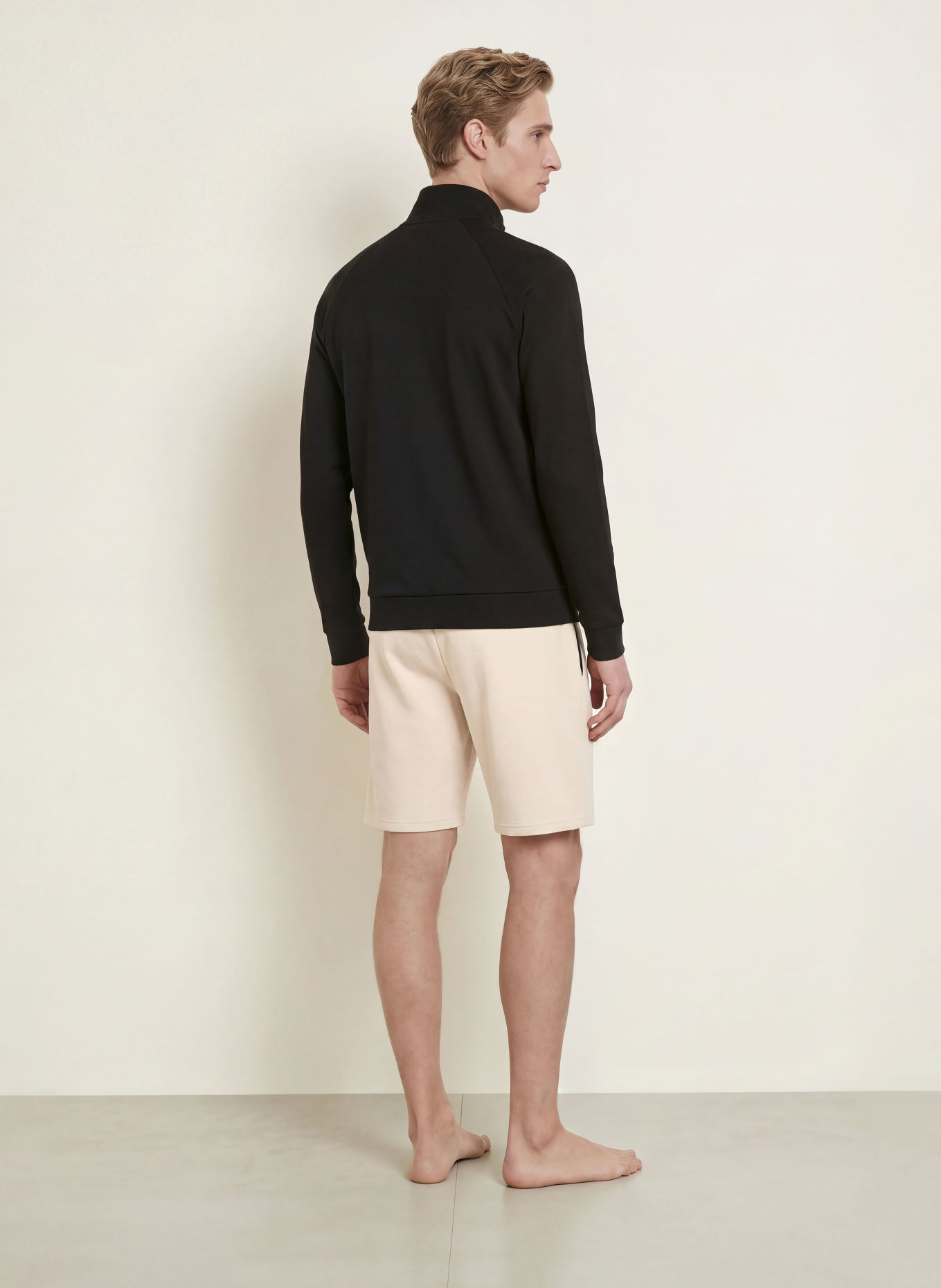 BOSS AUTHENTIC Lounge Sweatshirt Jacket: BLACK