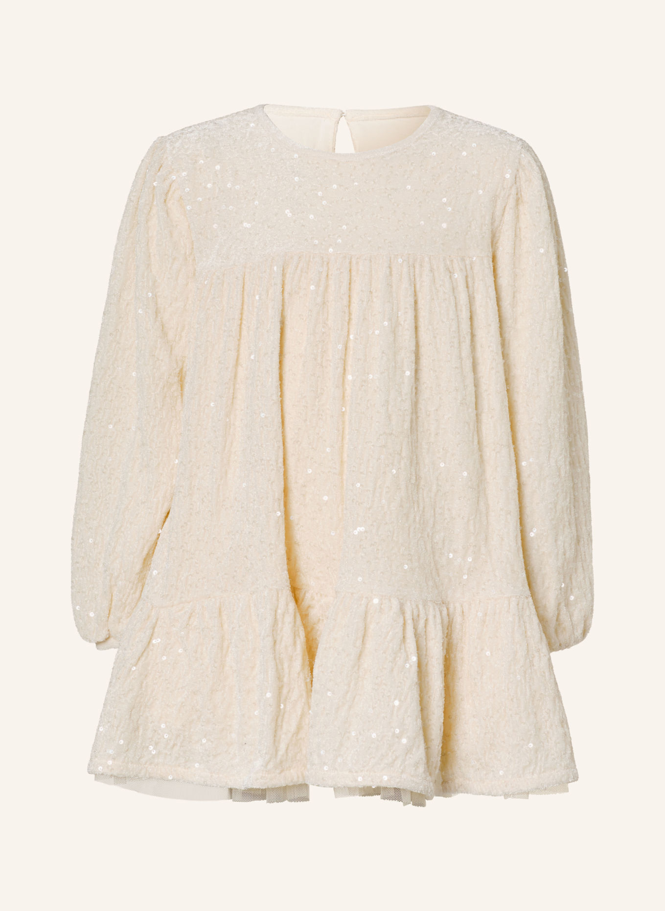 Billieblush Fluwelen jurk met pailletten: CRÈME