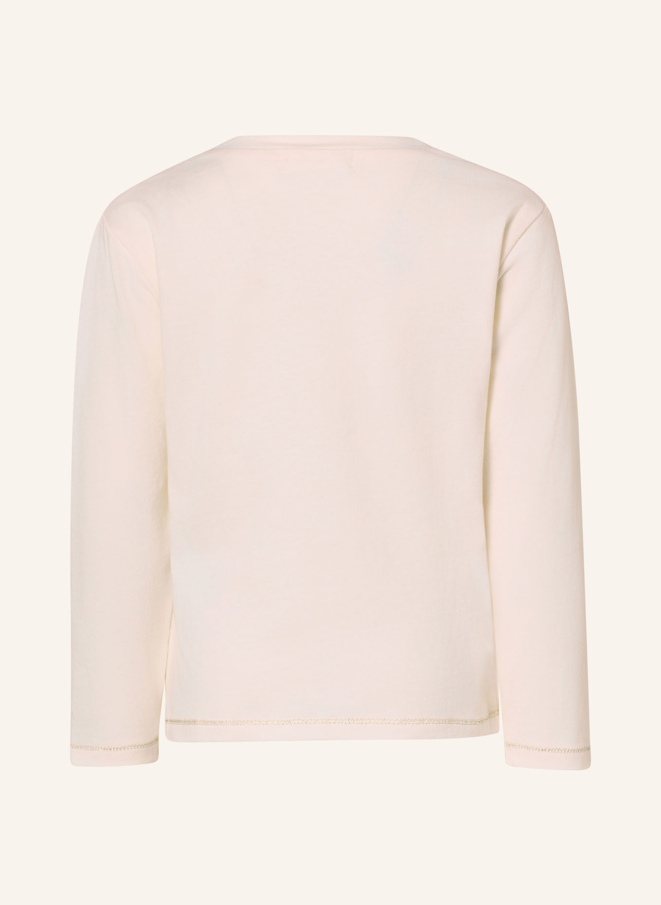 Billieblush Longsleeve met sierparels: CRÈME / ZILVER / NEONROZE
