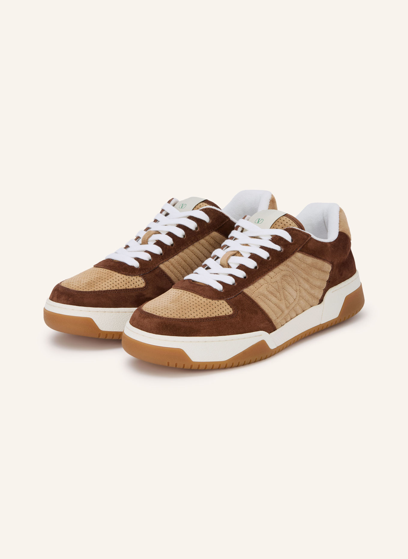 VALENTINO GARAVANI Sneakers SPARRY: LICHTBRUIN / MARRON FONCÉ