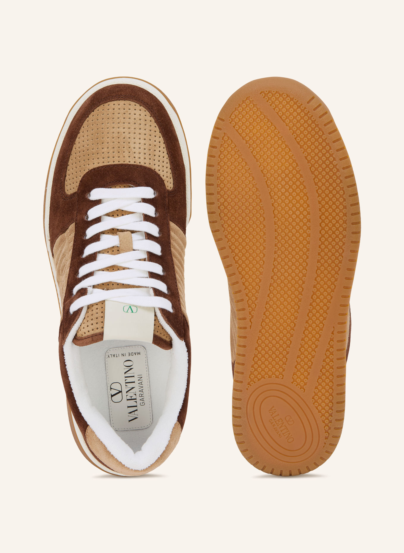 VALENTINO GARAVANI Sneakers SPARRY: LICHTBRUIN / MARRON FONCÉ