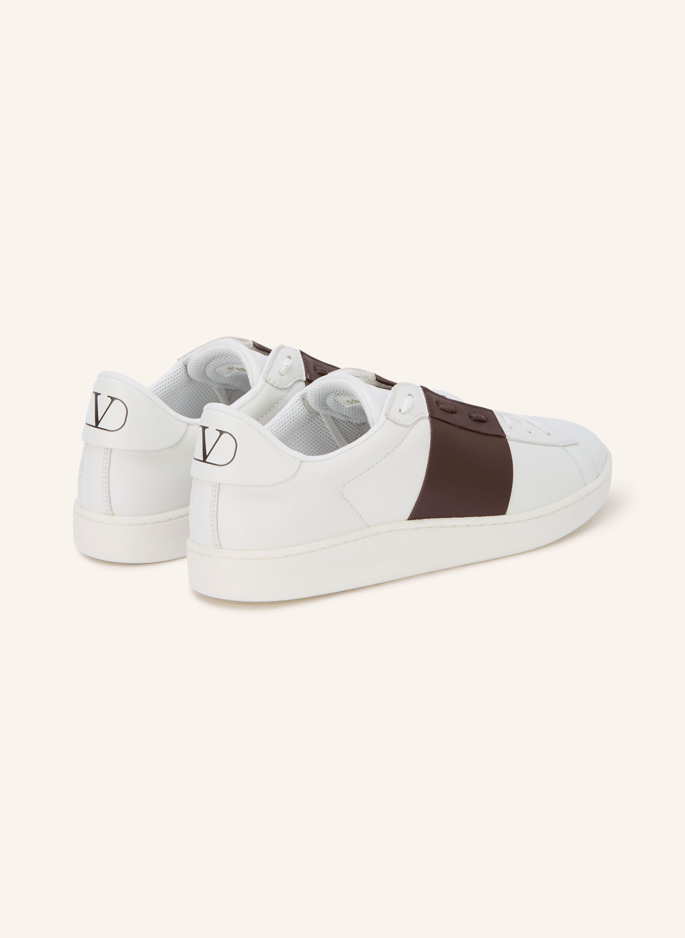 VALENTINO GARAVANI Sneaker OPEN ROYCO: MARRON FONCÉ / WIT