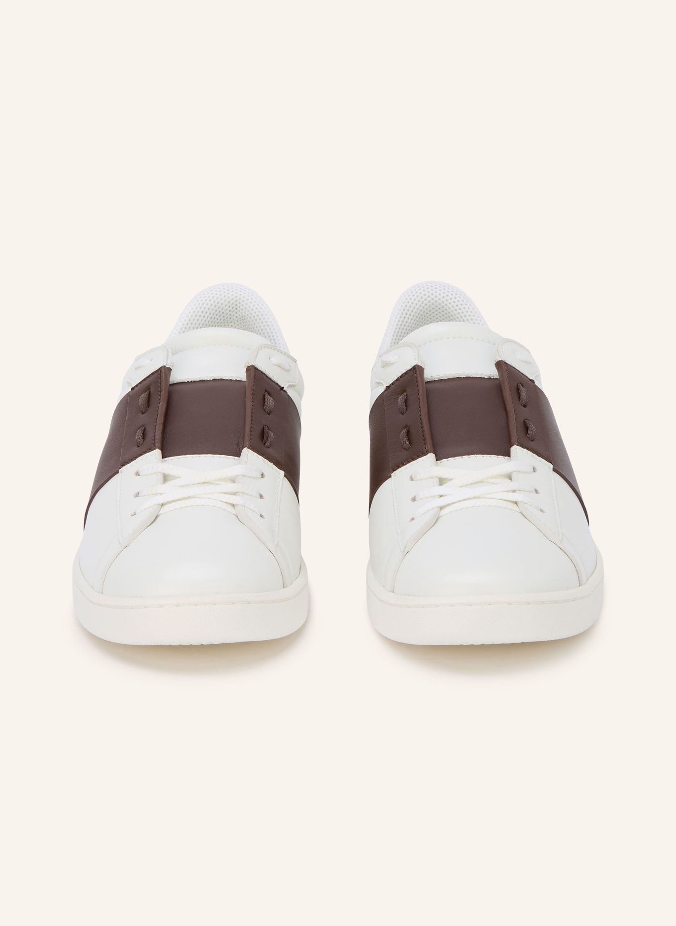 VALENTINO GARAVANI Sneaker OPEN ROYCO: MARRON FONCÉ / WIT