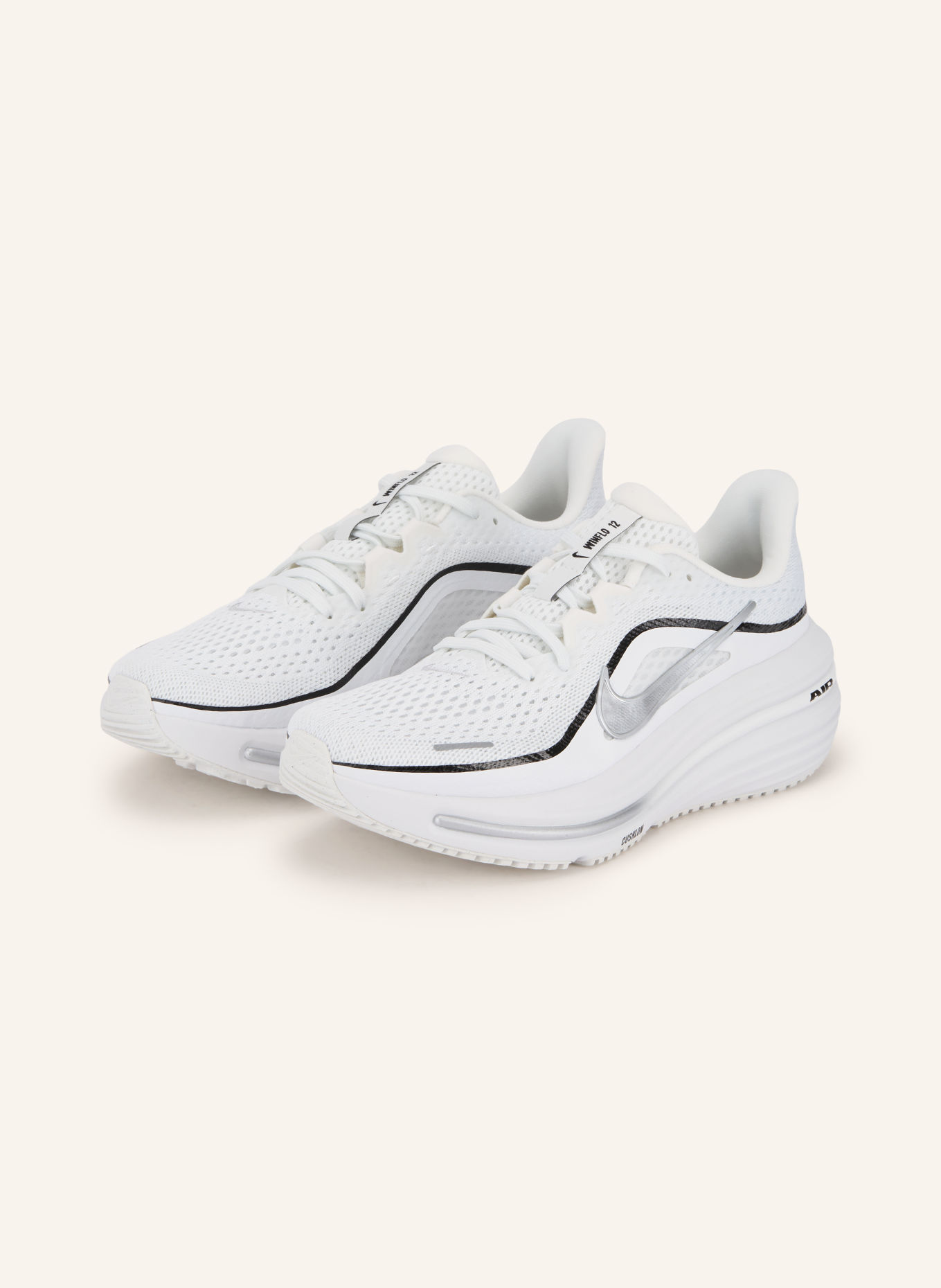 Nike Løbesko WINFLO 12: HVID / SØLV / SORT