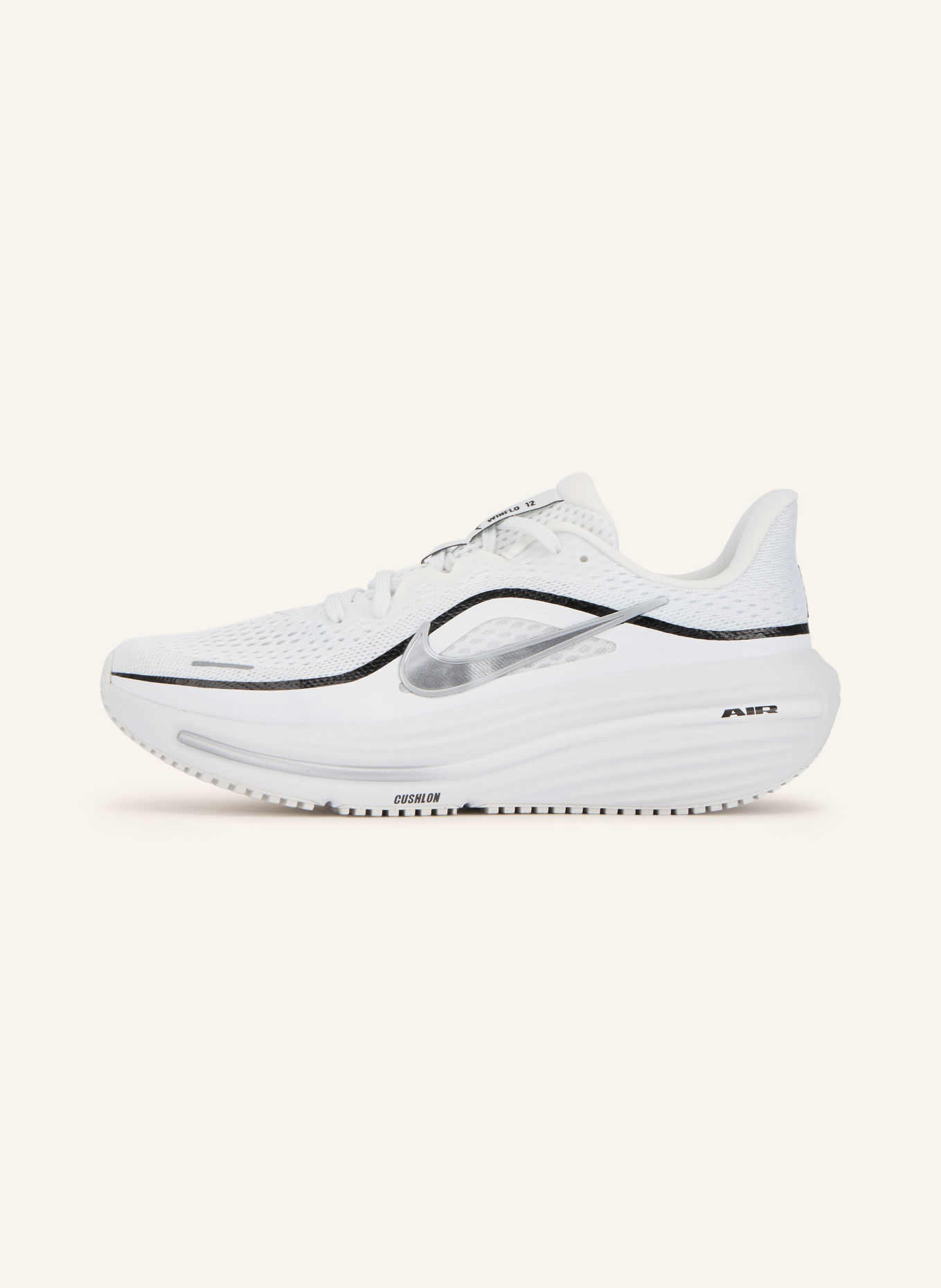 Nike Løbesko WINFLO 12: HVID / SØLV / SORT