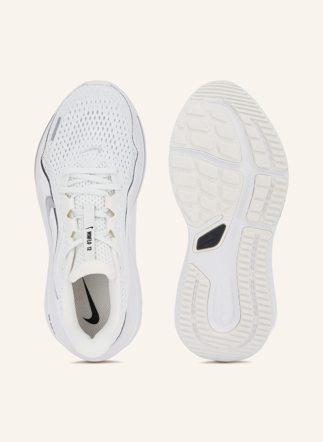 Nike Løbesko WINFLO 12: HVID / SØLV / SORT