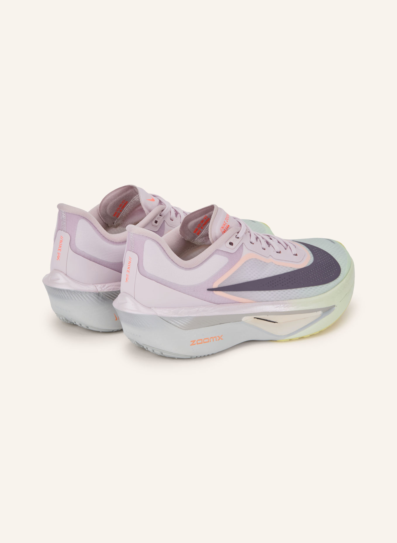 Nike ZOOM FLY 6 Running Shoes: LIGHT PURPLE / DARK PURPLE / MINT