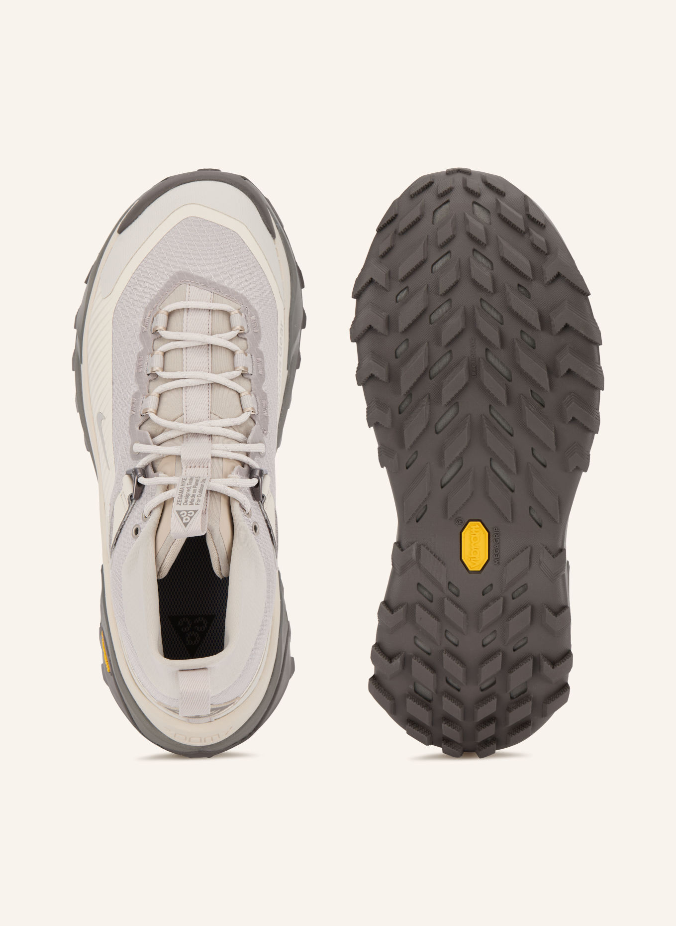 Nike ACG ZEGAMA HIKE Hiking shoes: LIGHT GRAY / CREAM