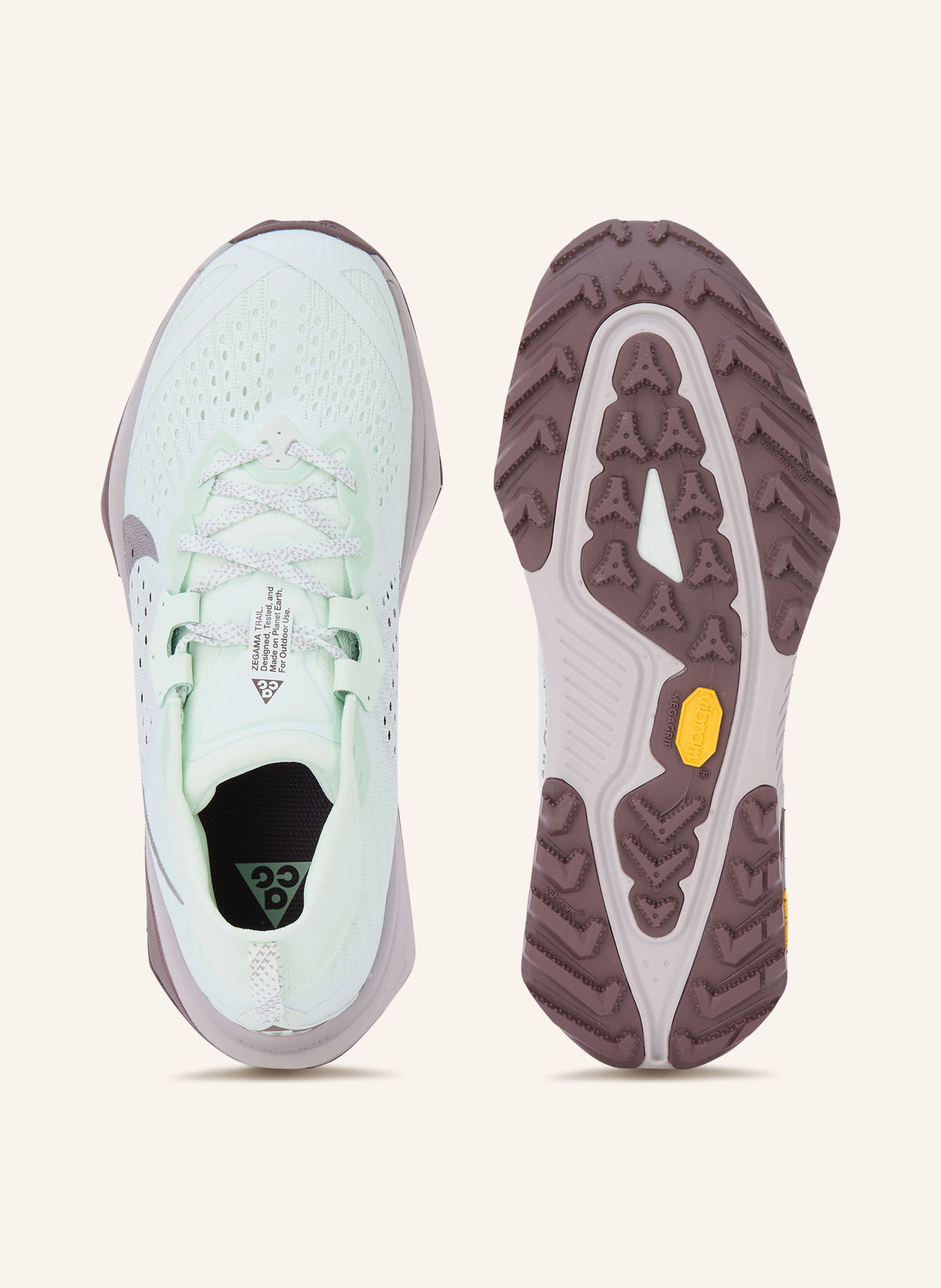 Nike ACG ZEGAMA Hiking shoes: MINT / PURPLE
