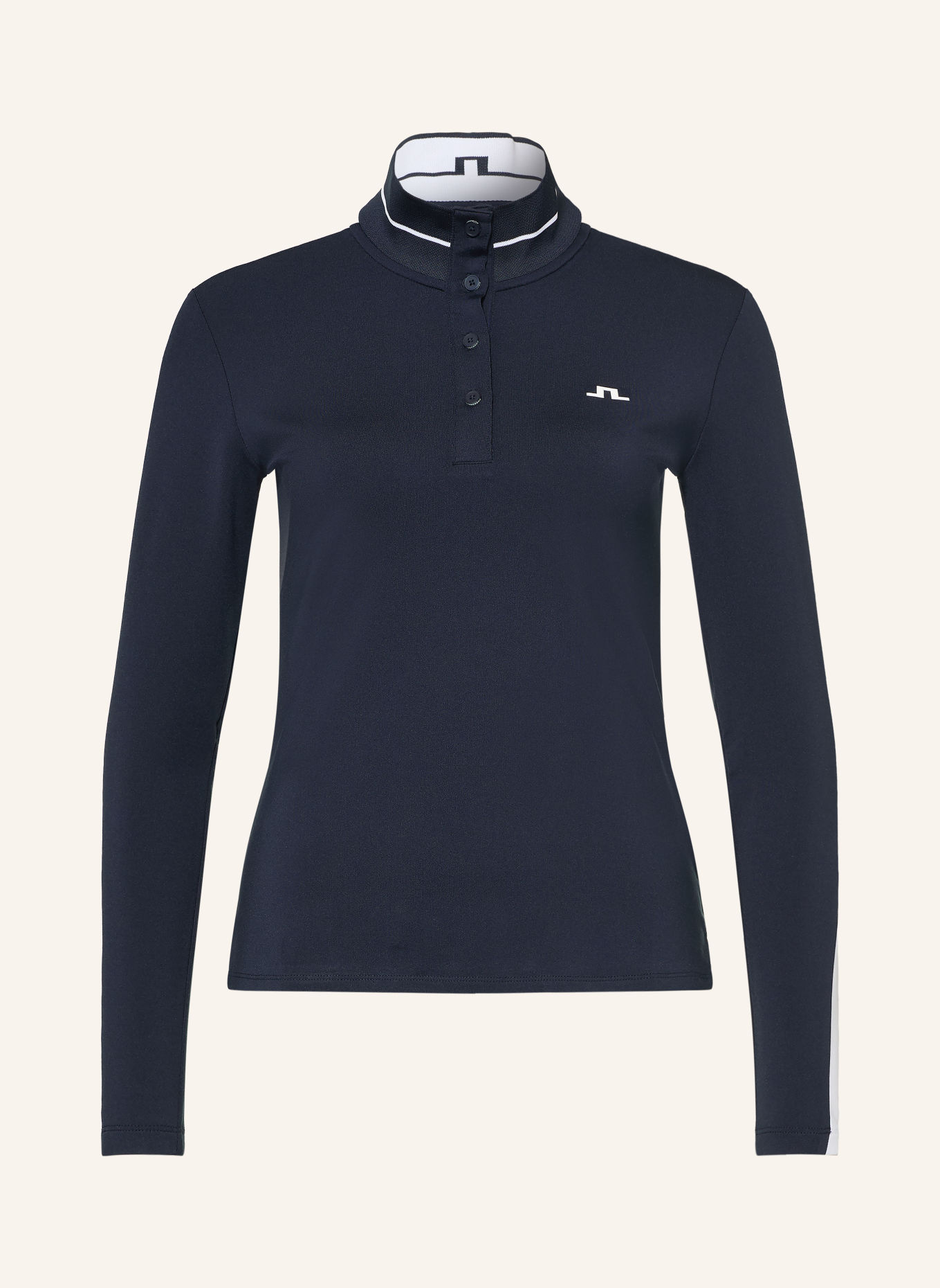 J.LINDEBERG Functional polo shirt: DARK BLUE / WHITE