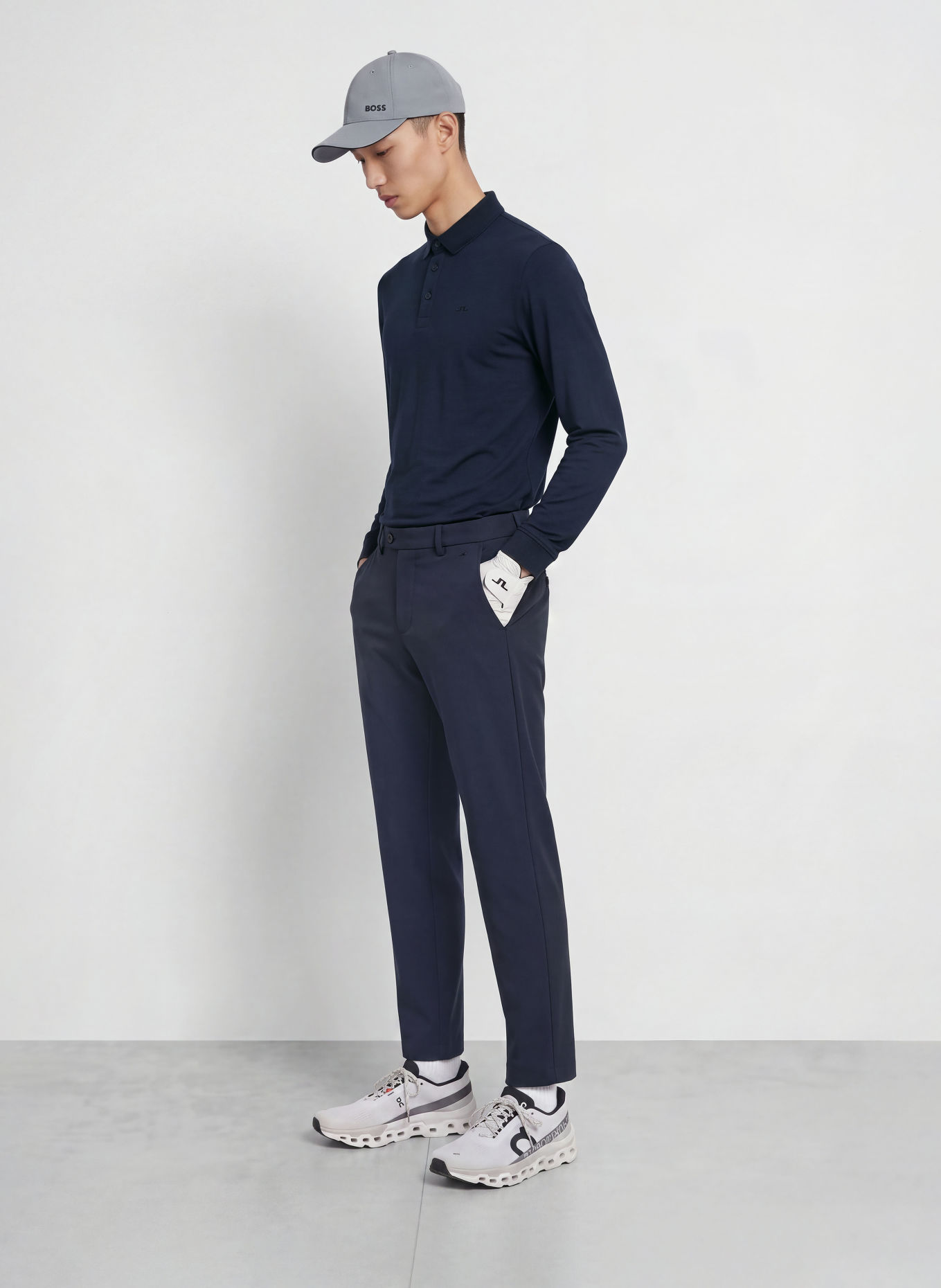 J.LINDEBERG Funktions-Poloshirt: DUNKELBLAU