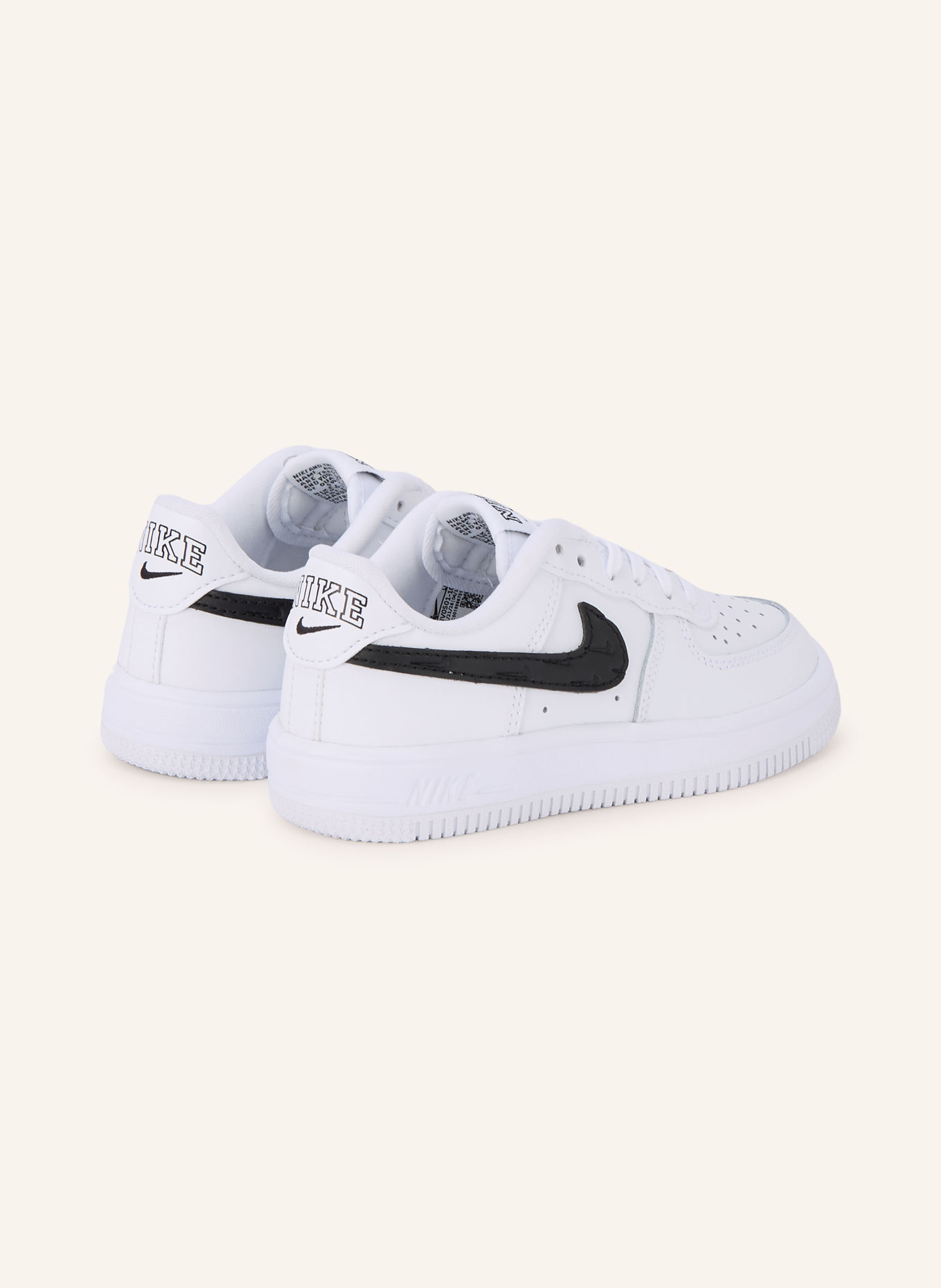 Nike FORCE 1 LOW BRND LACE Sneakers: WHITE / BLACK