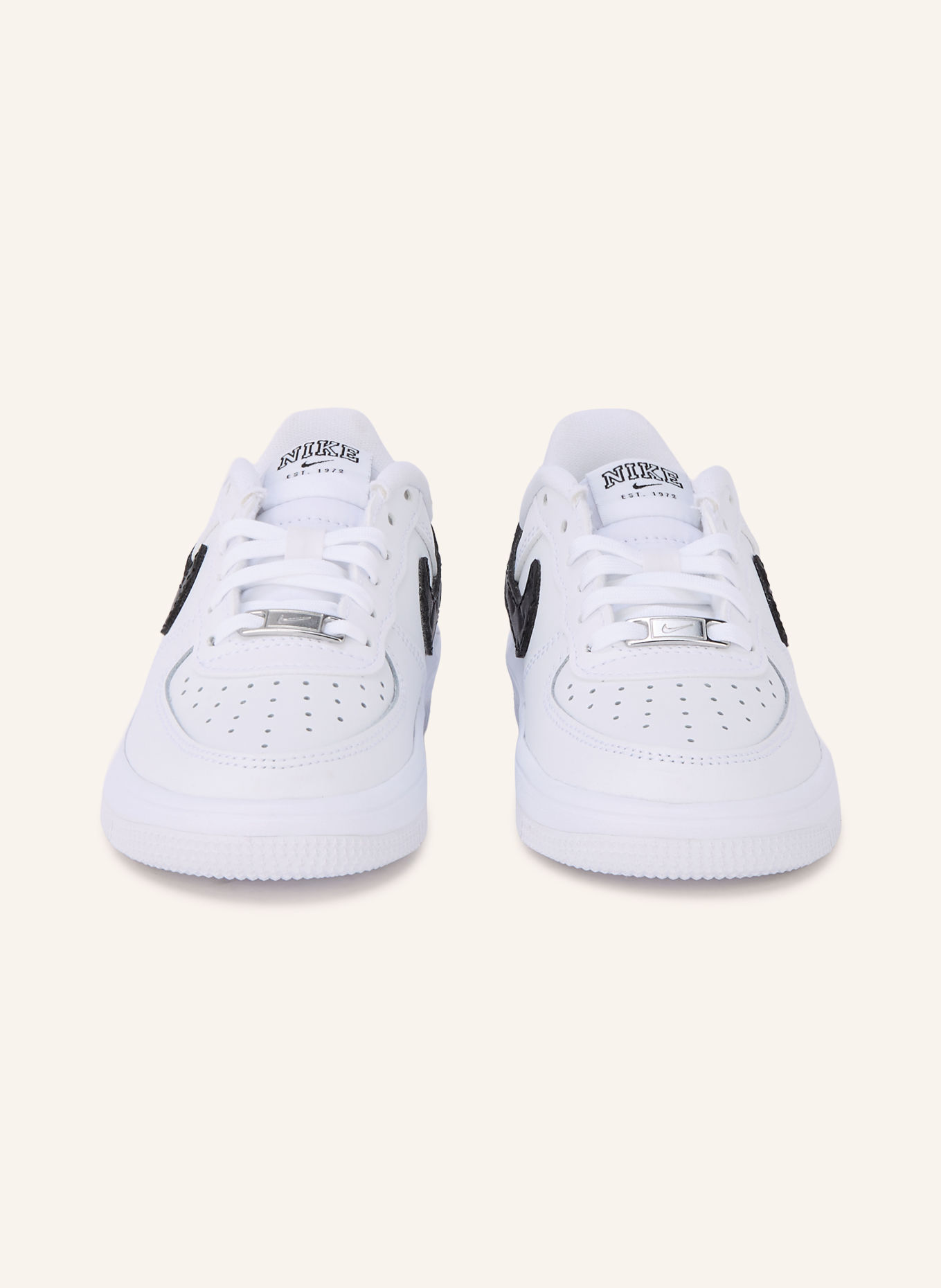 Nike FORCE 1 LOW BRND LACE Sneakers: WHITE / BLACK