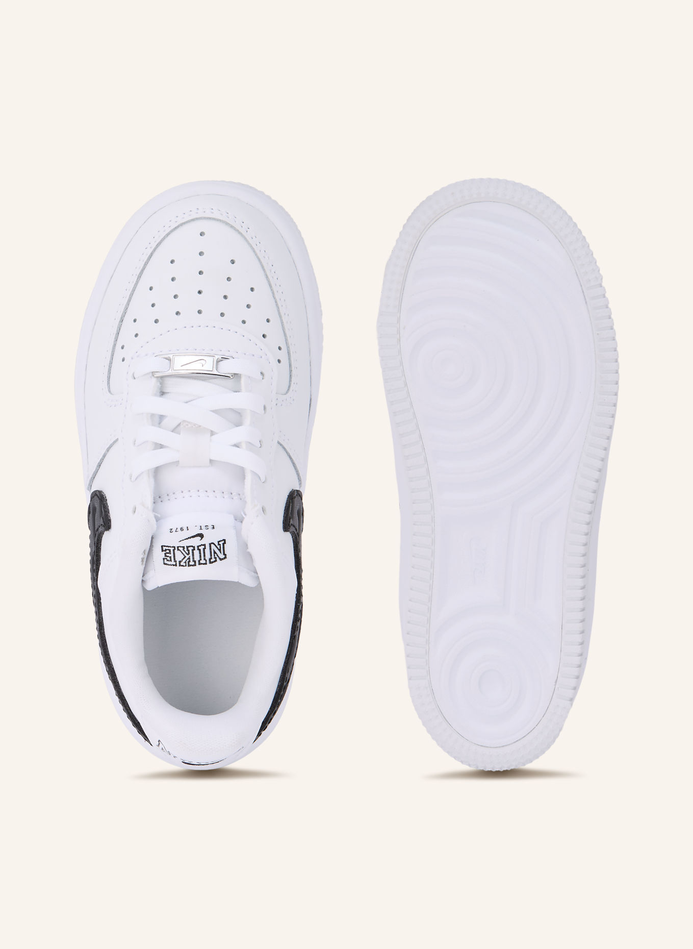 Nike FORCE 1 LOW BRND LACE Sneakers: WHITE / BLACK