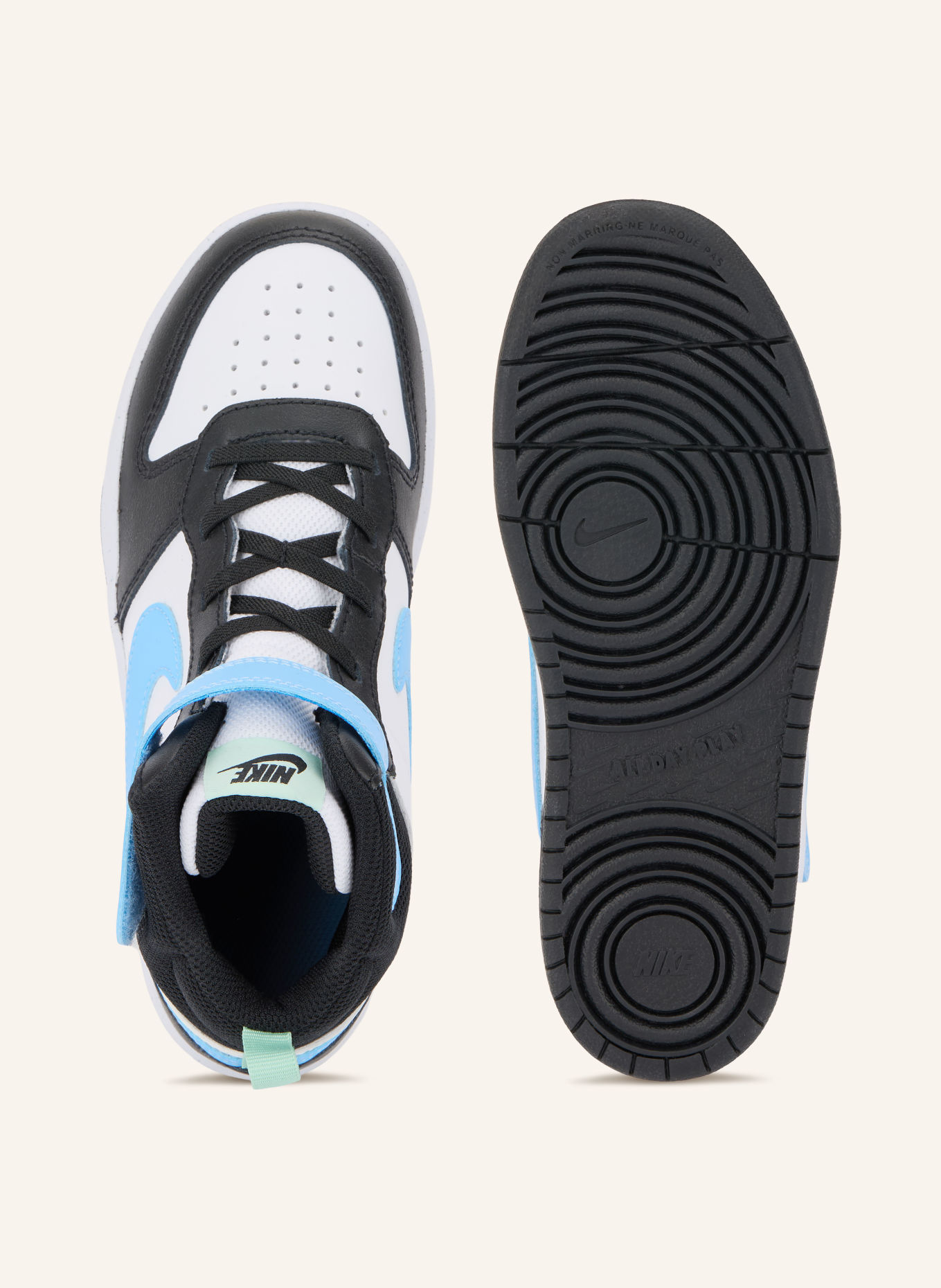 Nike High-top sneakers COURT BOROUGH MID 2: BLACK / BLUE / WHITE
