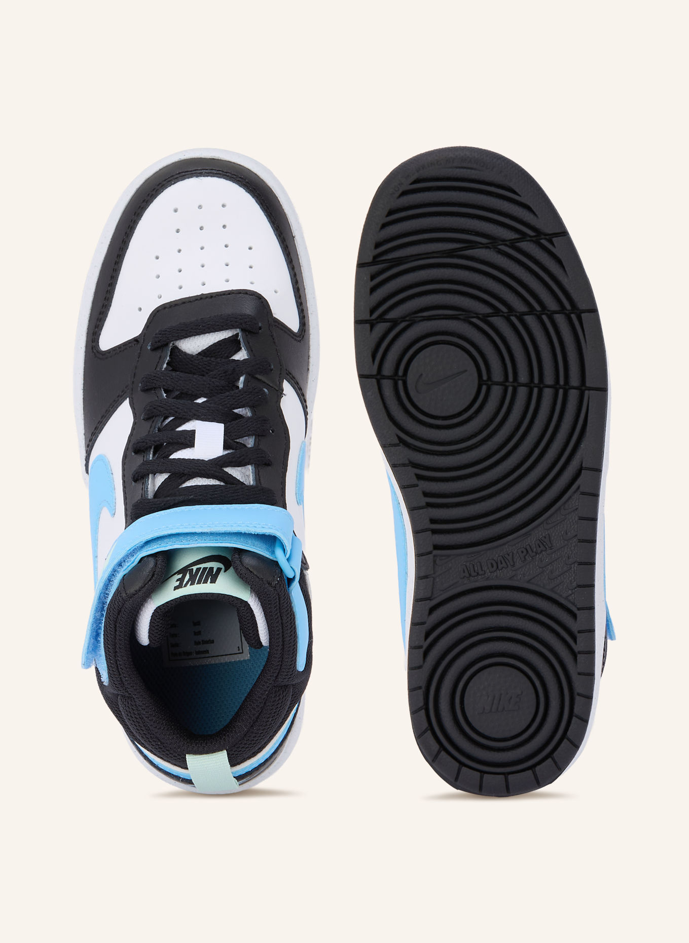 Nike High-top sneakers COURT BOROUGH MID: BLACK / BLUE / WHITE