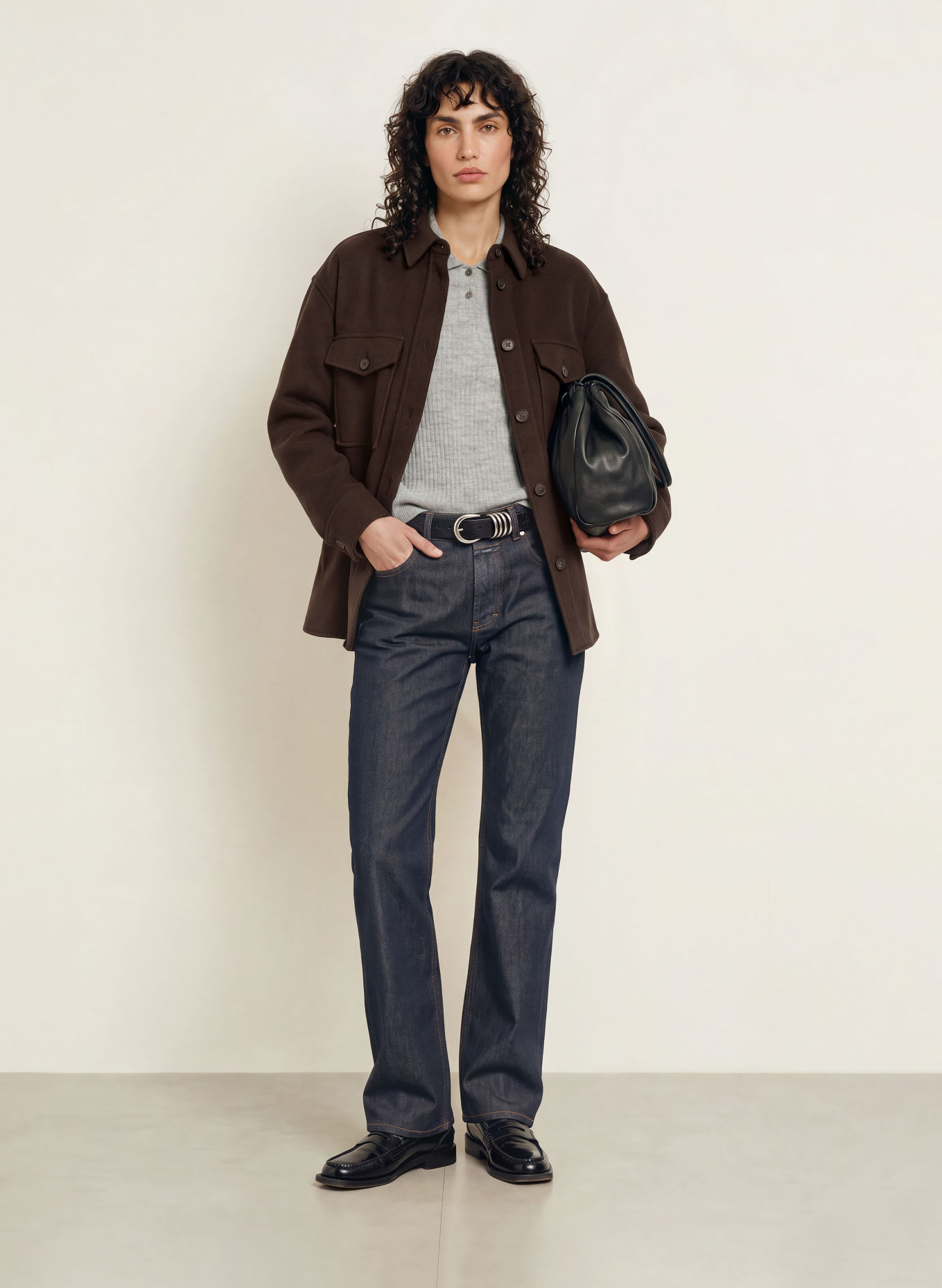 CLOSED Overshirt: MARRON FONCÉ