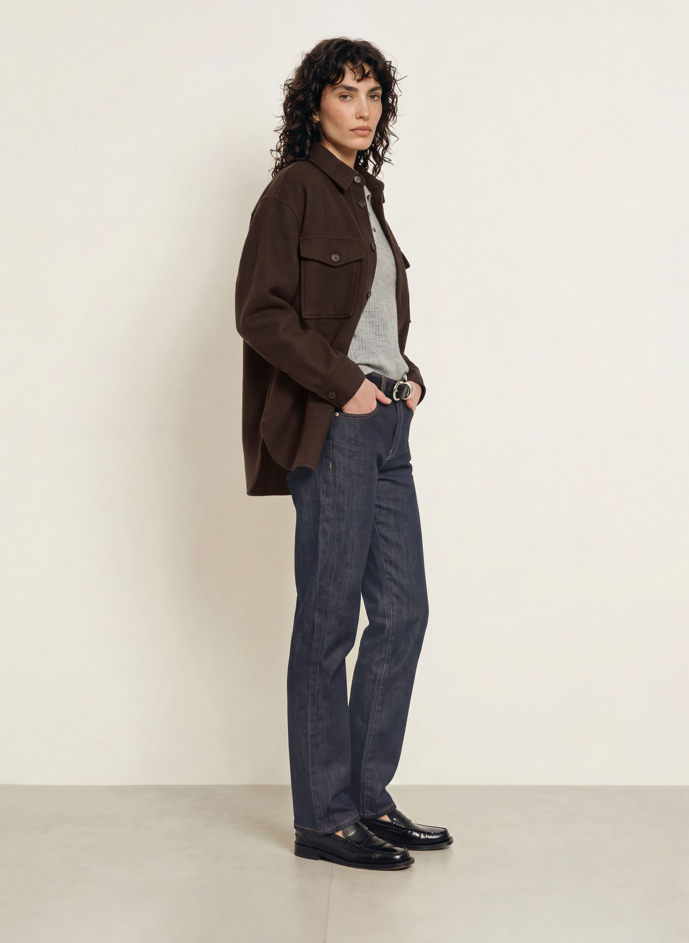 CLOSED Overshirt: MARRON FONCÉ
