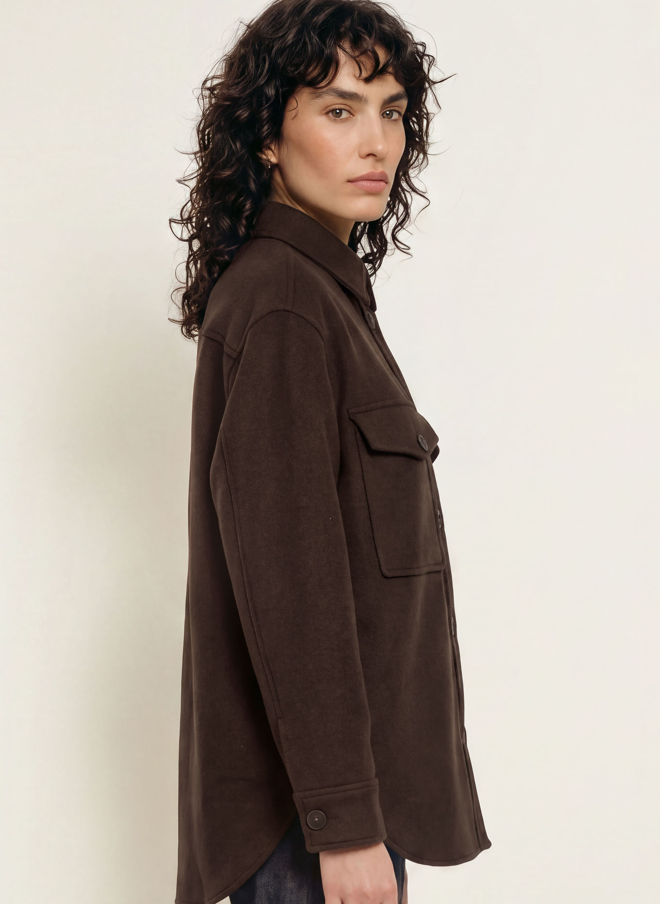 CLOSED Overshirt: MARRON FONCÉ