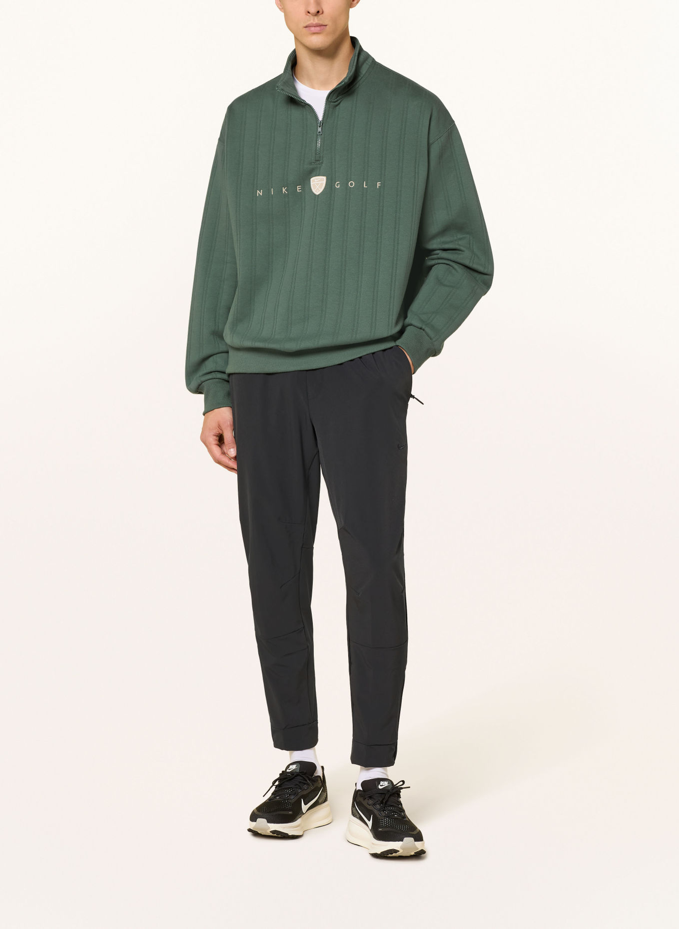 Nike Pull sweat col zippé FAIRWAY FRESH: VERT
