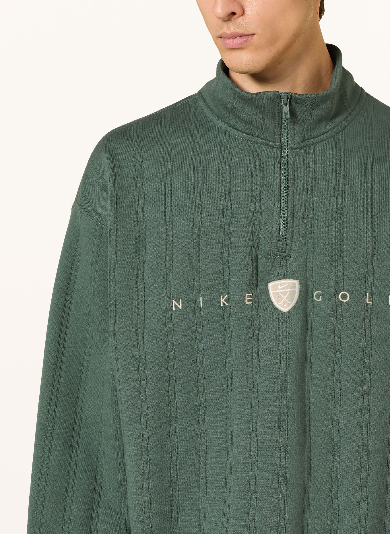 Nike Pull sweat col zippé FAIRWAY FRESH: VERT