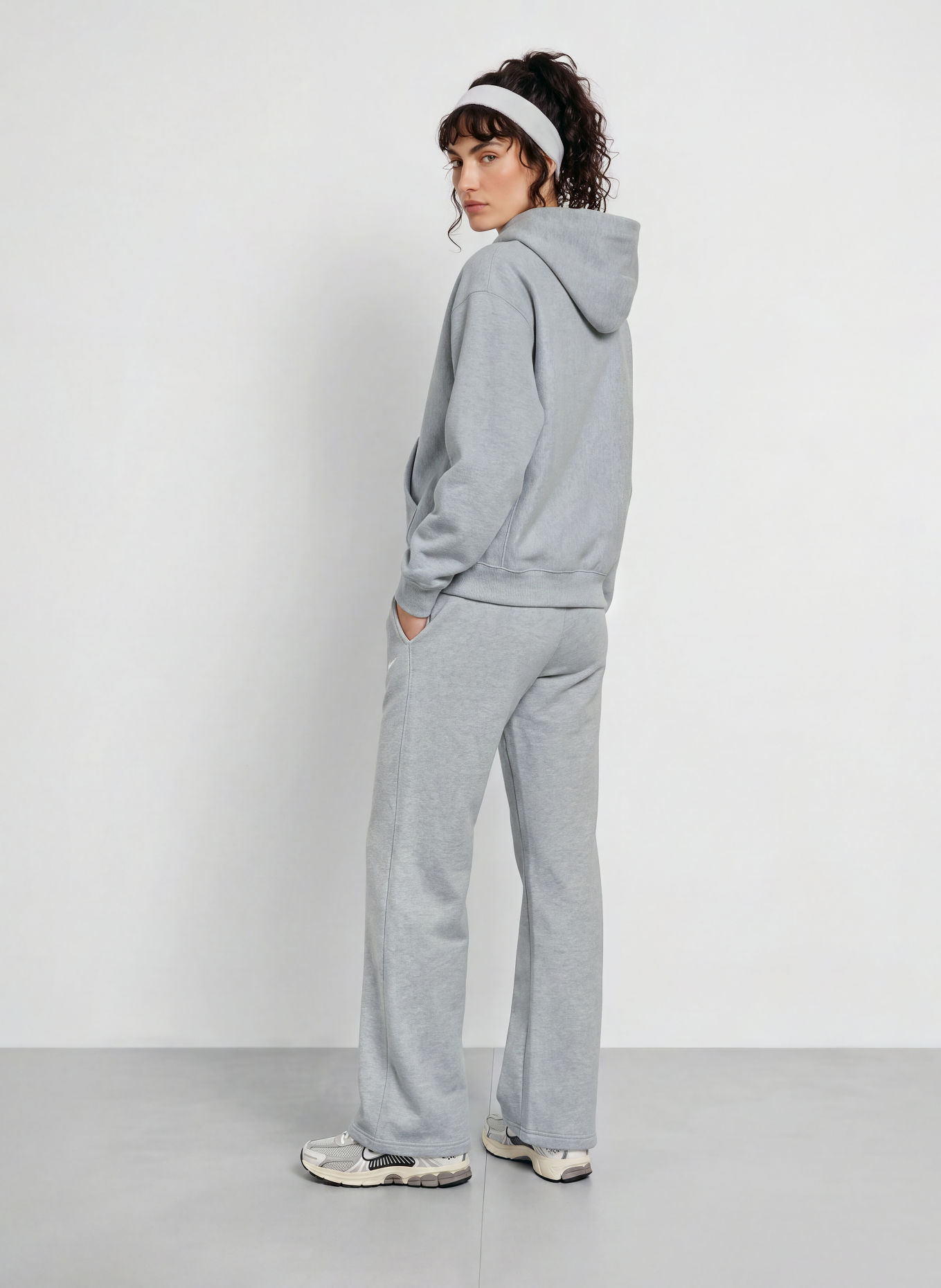 Nike STUDIO Oversized Hoodie: LIGHT GRAY