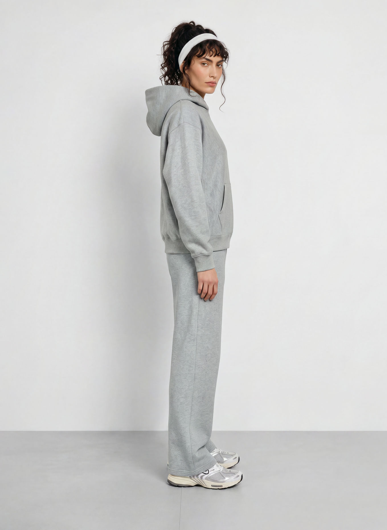 Nike STUDIO Oversized Hoodie: LIGHT GRAY