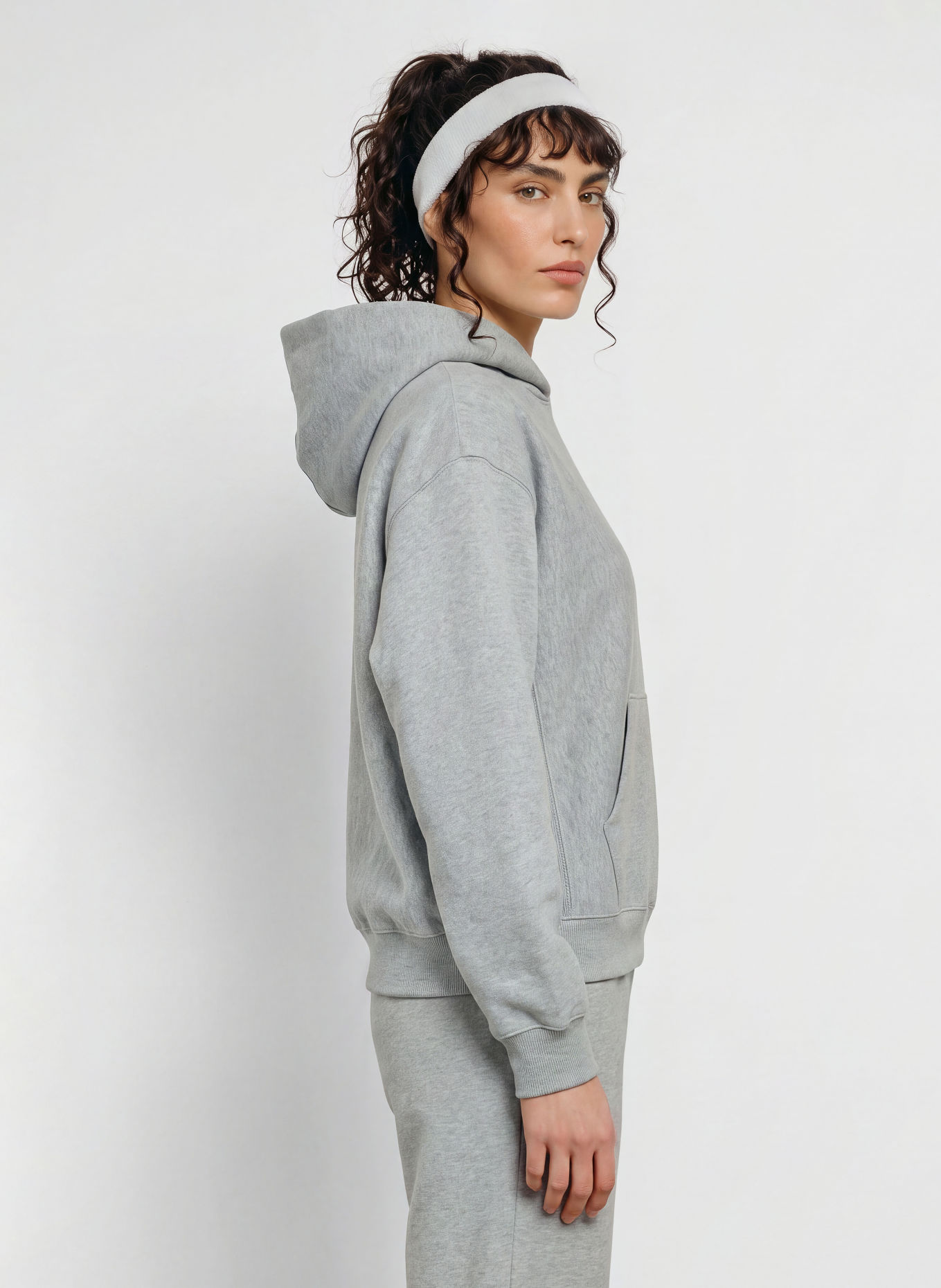 Nike STUDIO Oversized Hoodie: LIGHT GRAY