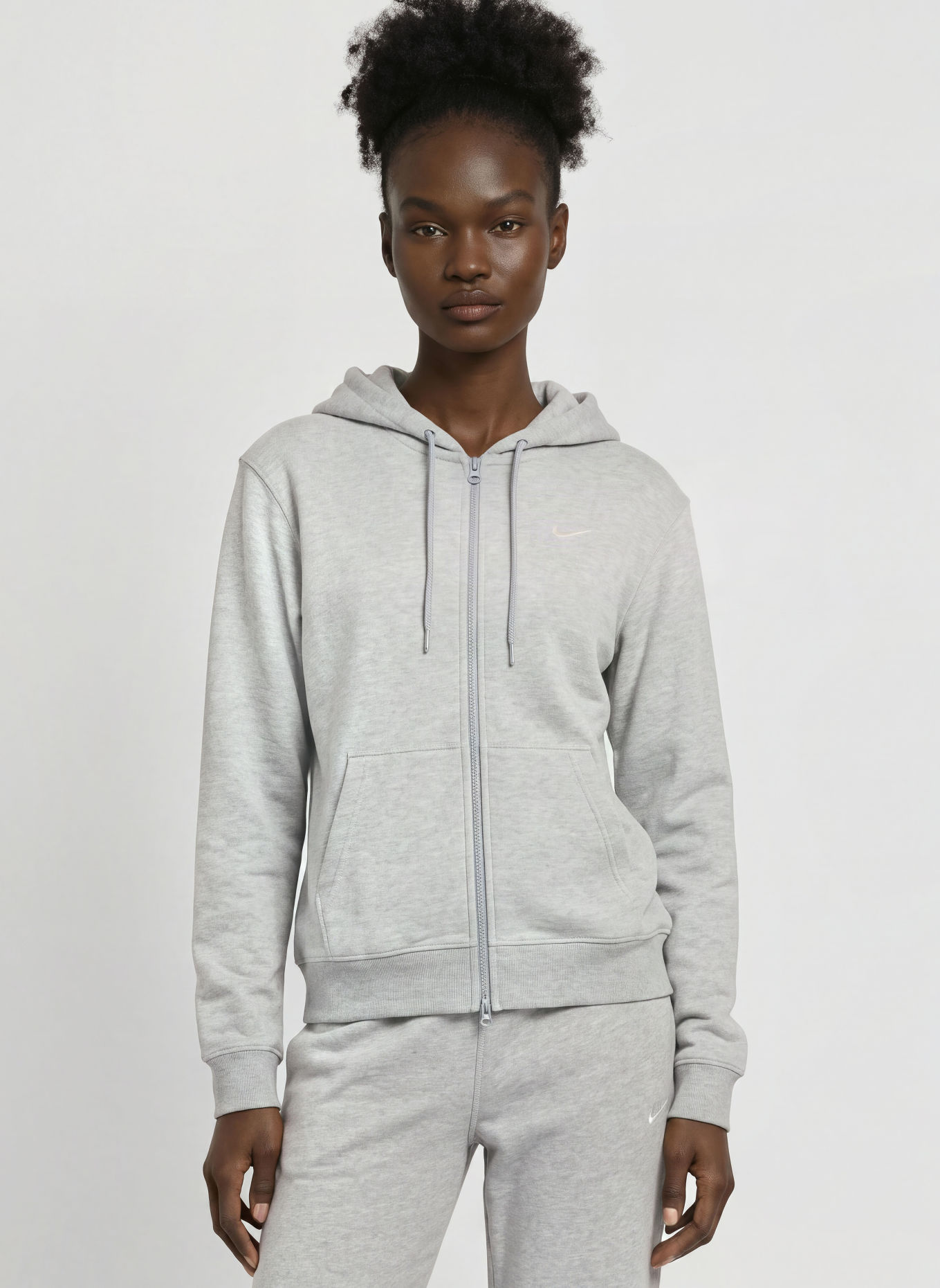 Nike Sweatvest STUDIO FLEECE: LICHTGRIJS