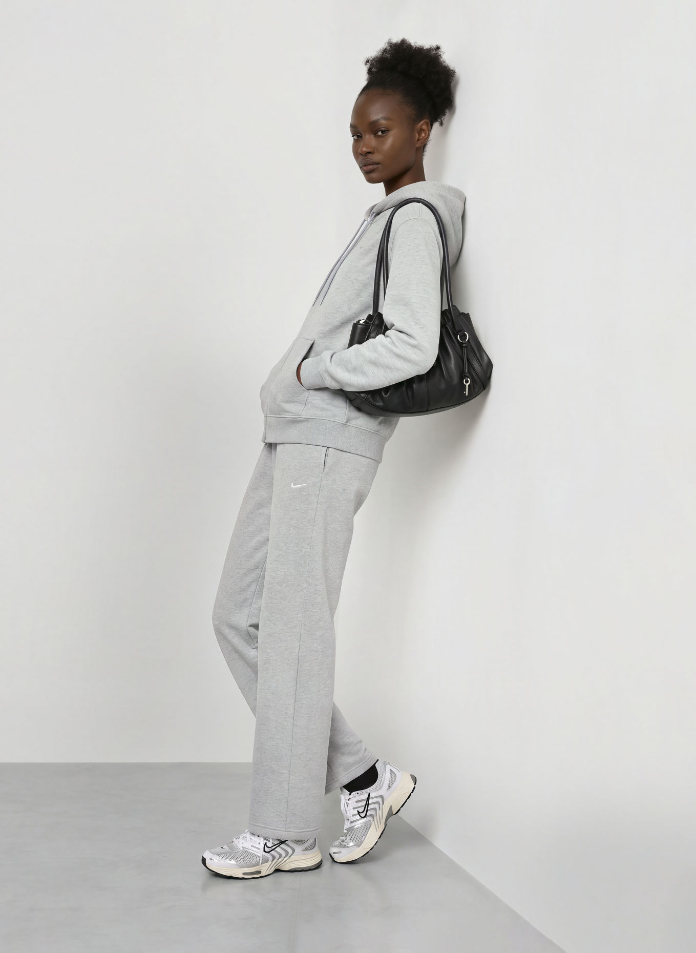 Nike Sweatvest STUDIO FLEECE: LICHTGRIJS