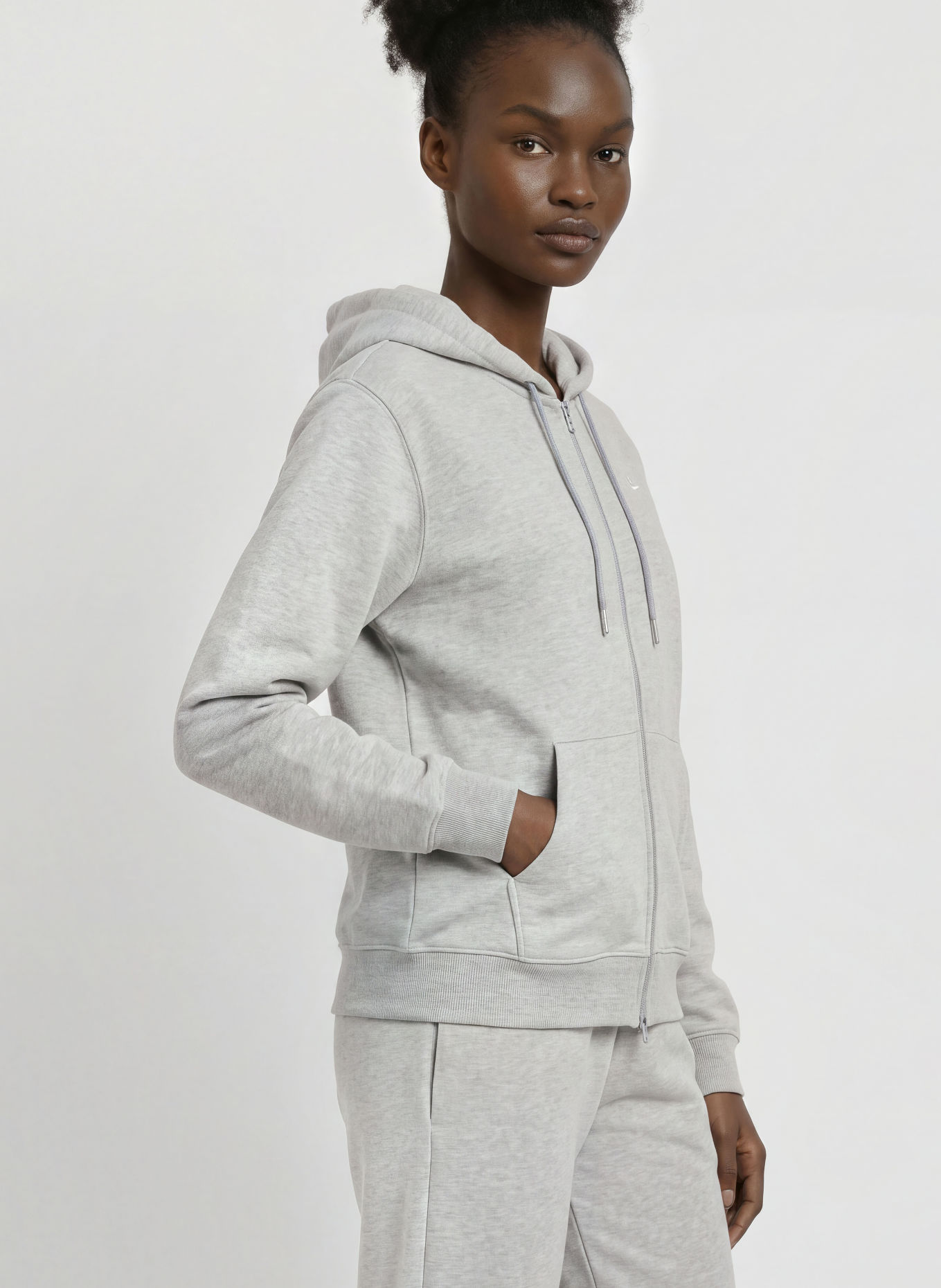 Nike Sweatvest STUDIO FLEECE: LICHTGRIJS