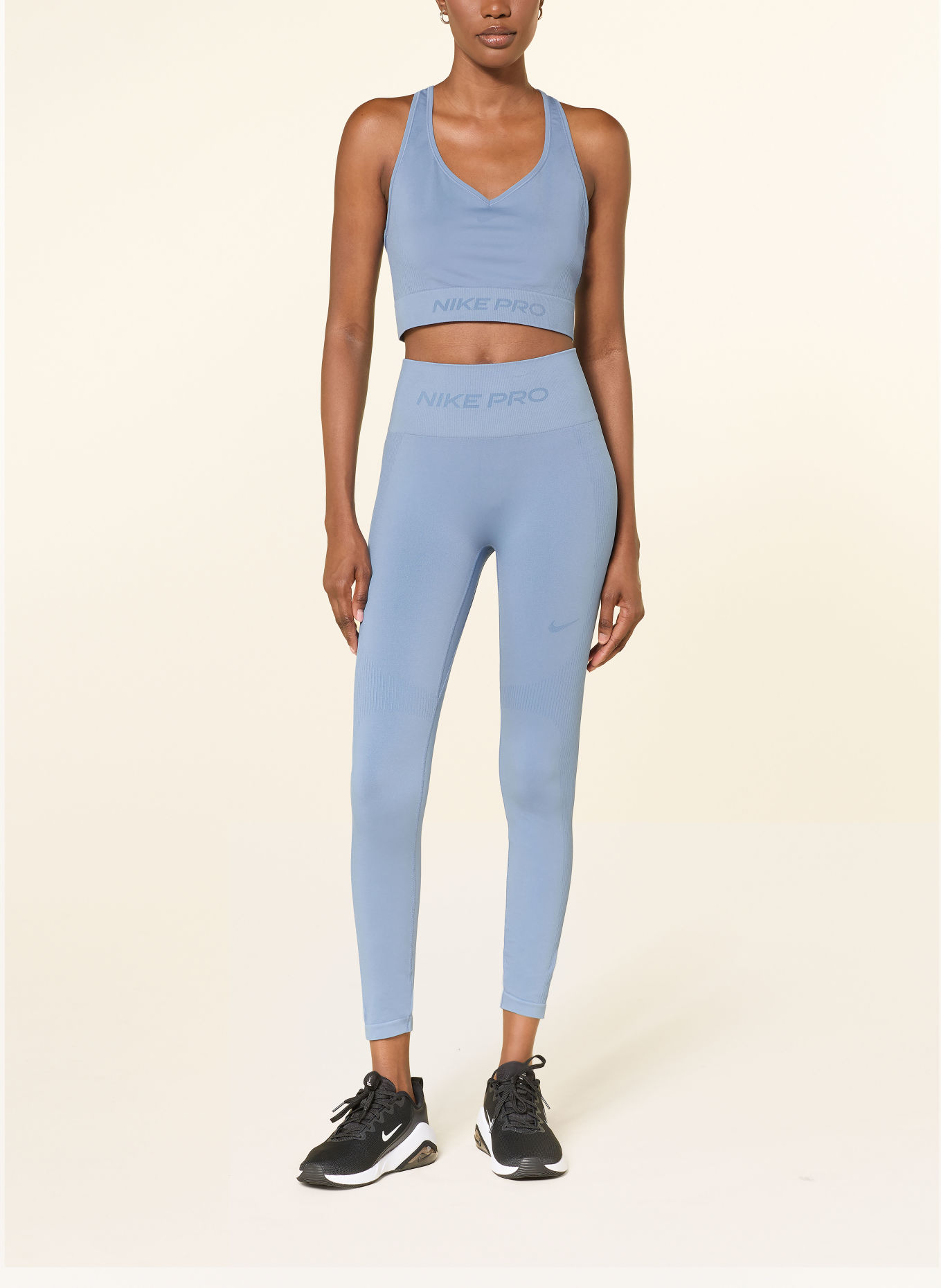 Nike PRO SEAMLESS Sports bra: BLUE GRAY