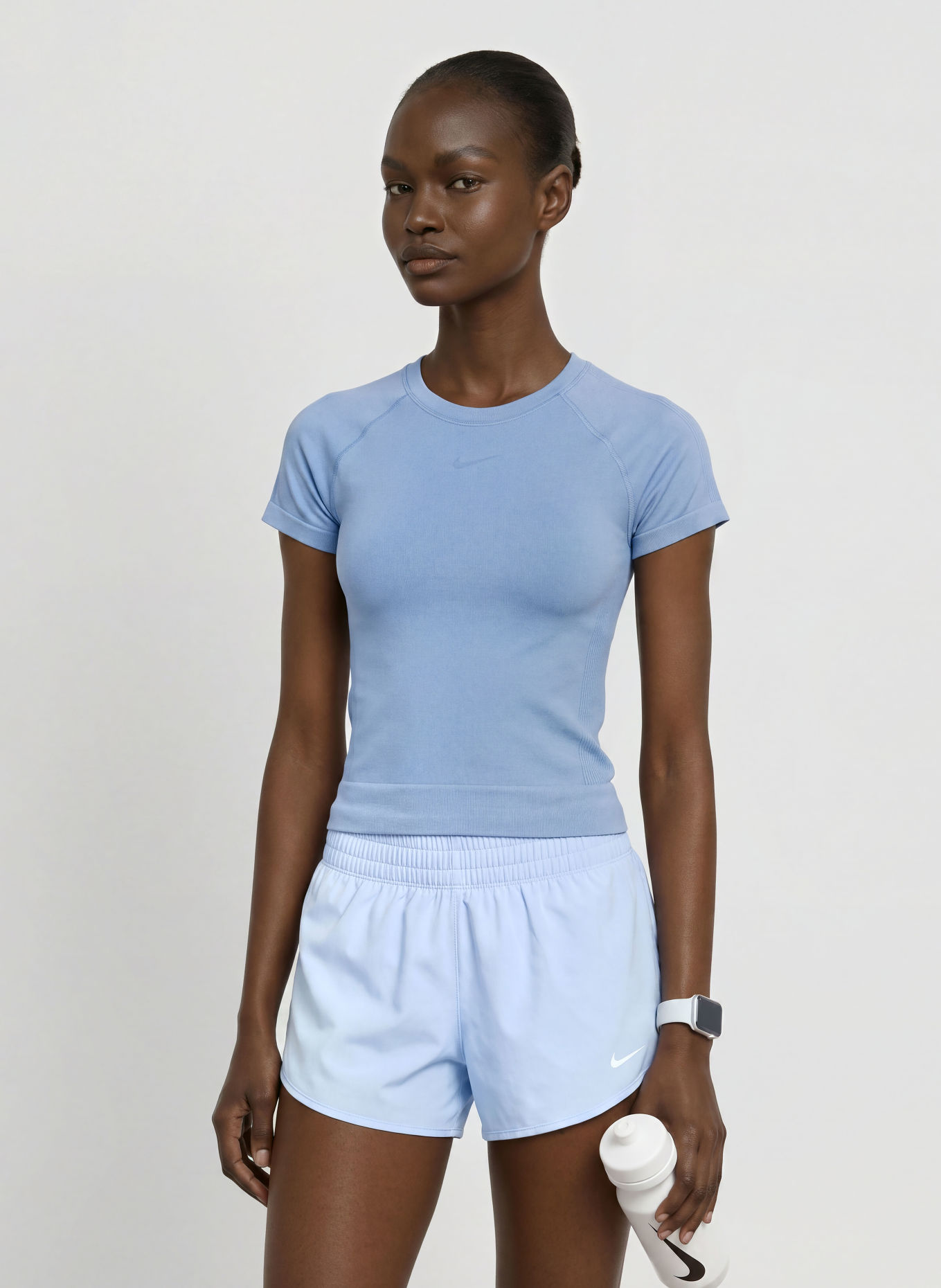 Nike Tricou funcțional PRO SEAMLESS: ALBASTRU DESCHIS