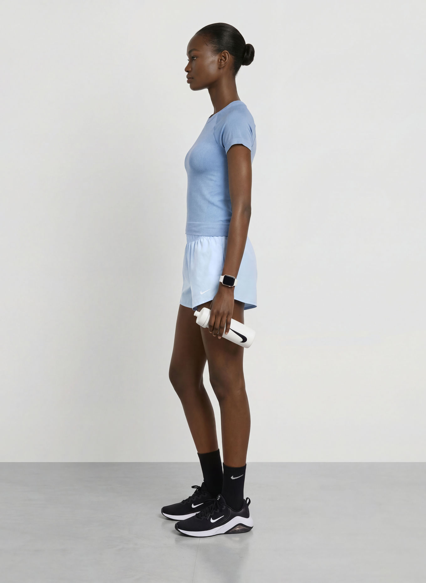 Nike Tricou funcțional PRO SEAMLESS: ALBASTRU DESCHIS