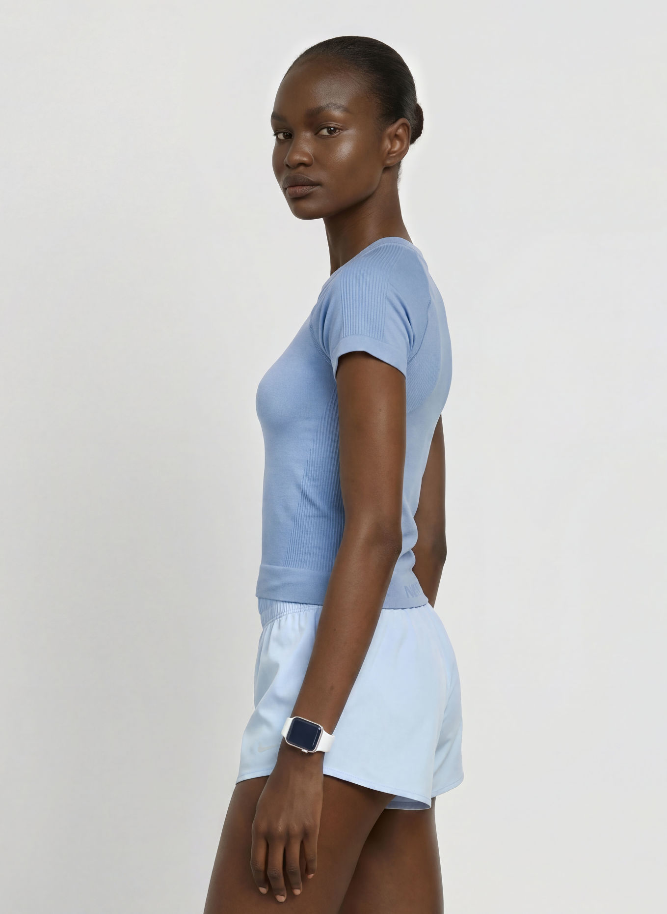 Nike Tricou funcțional PRO SEAMLESS: ALBASTRU DESCHIS