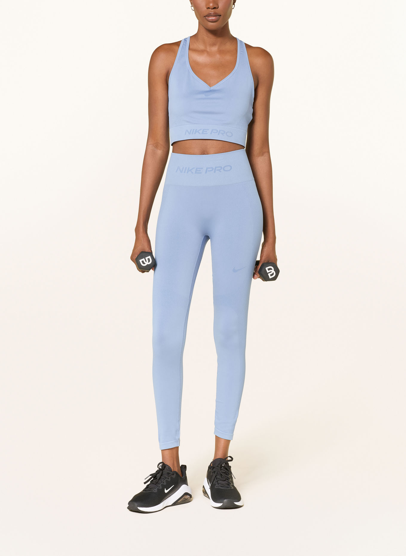 Nike PRO SEAMLESS Leggings: LIGHT BLUE