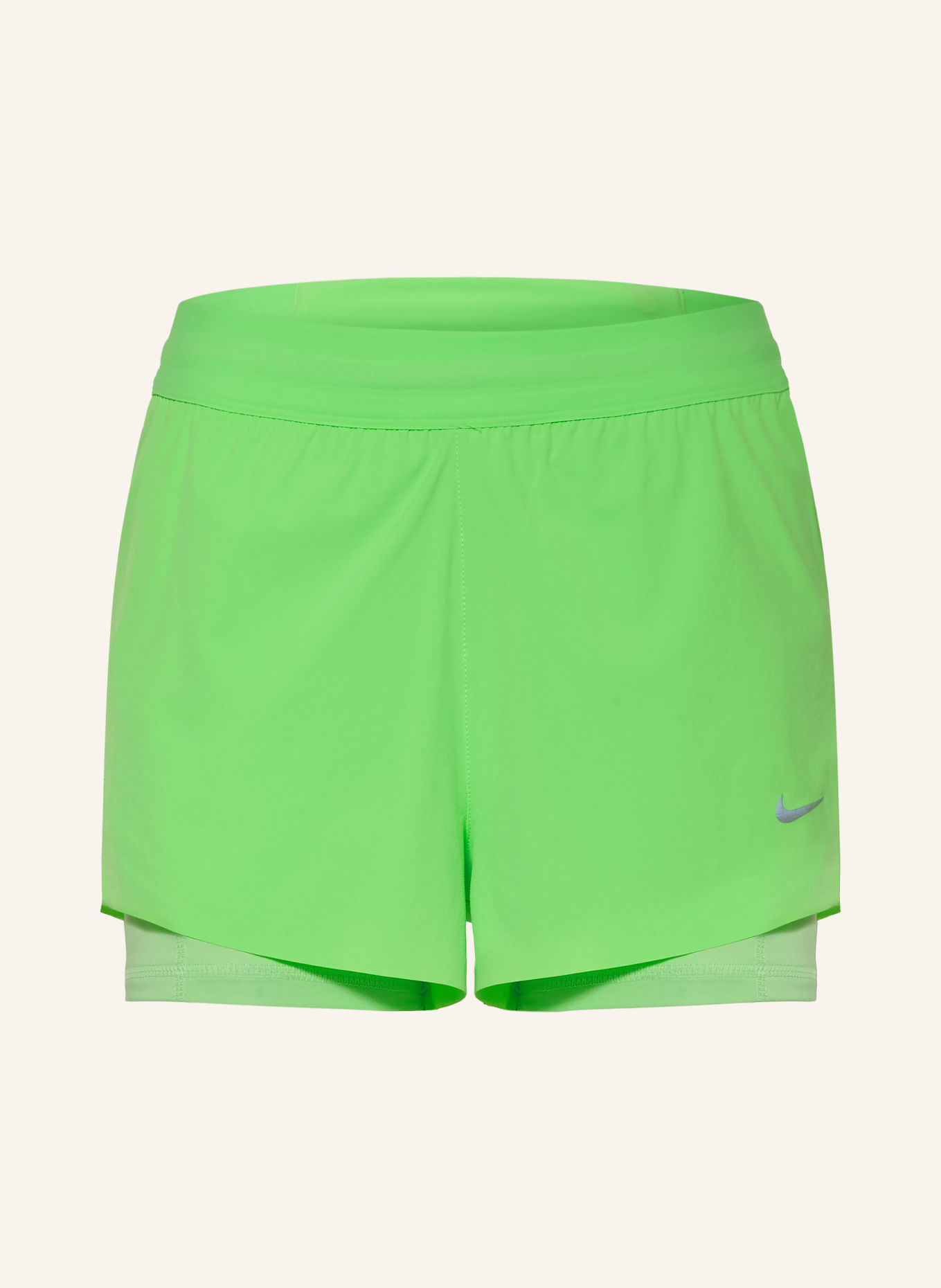 Nike Szorty do biegania 2 w 1 DRI-FIT SWIFT: JASKRAWY ZIELONY
