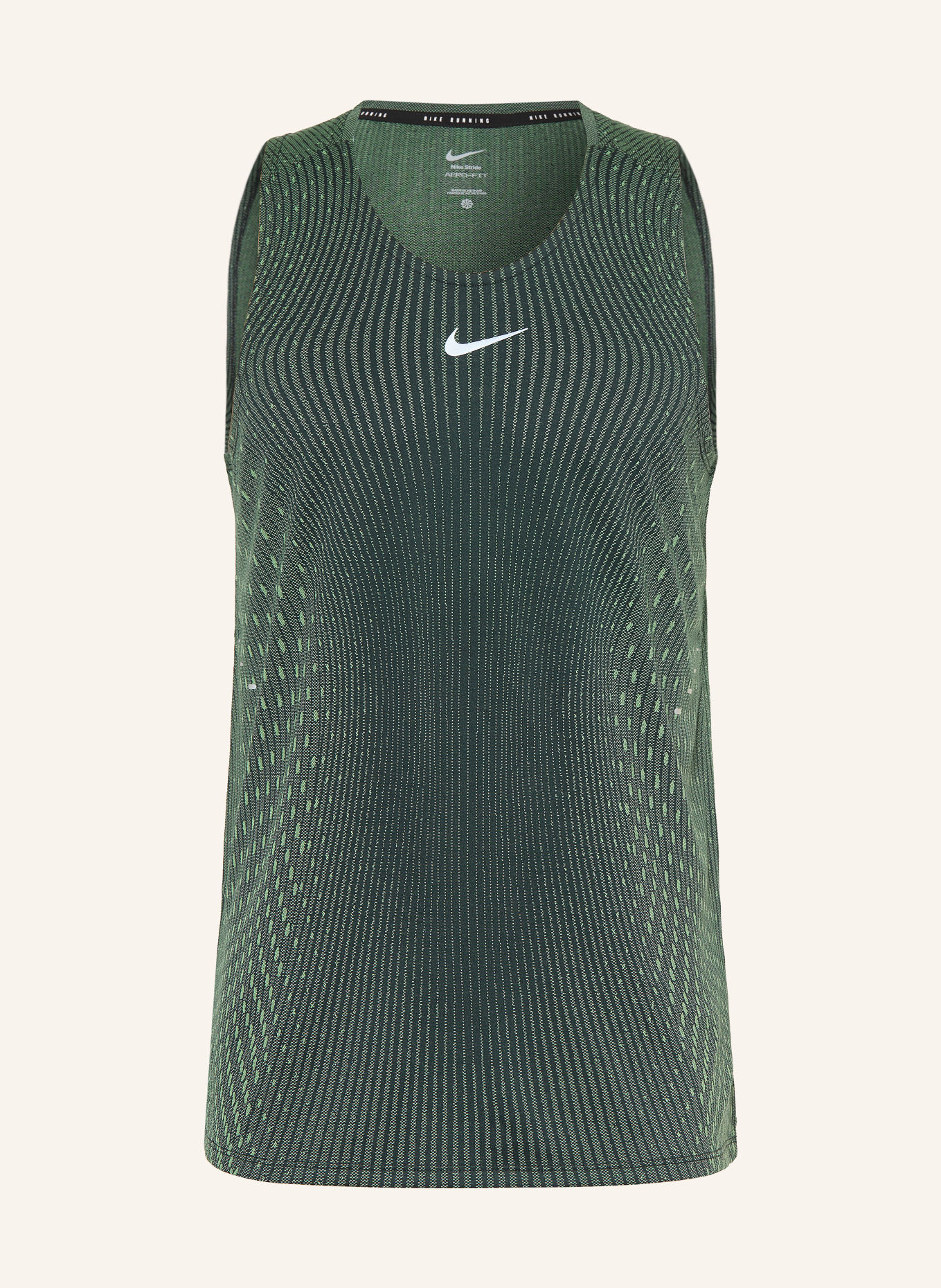Nike Funktionstop STRIDE: HELLGRÜN / SCHWARZ
