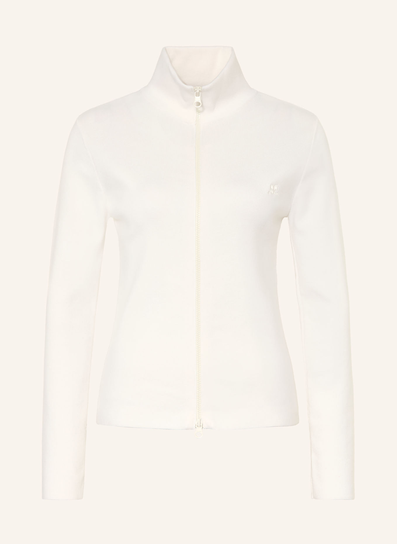 Courrèges Merinowool Cardigan: WHITE