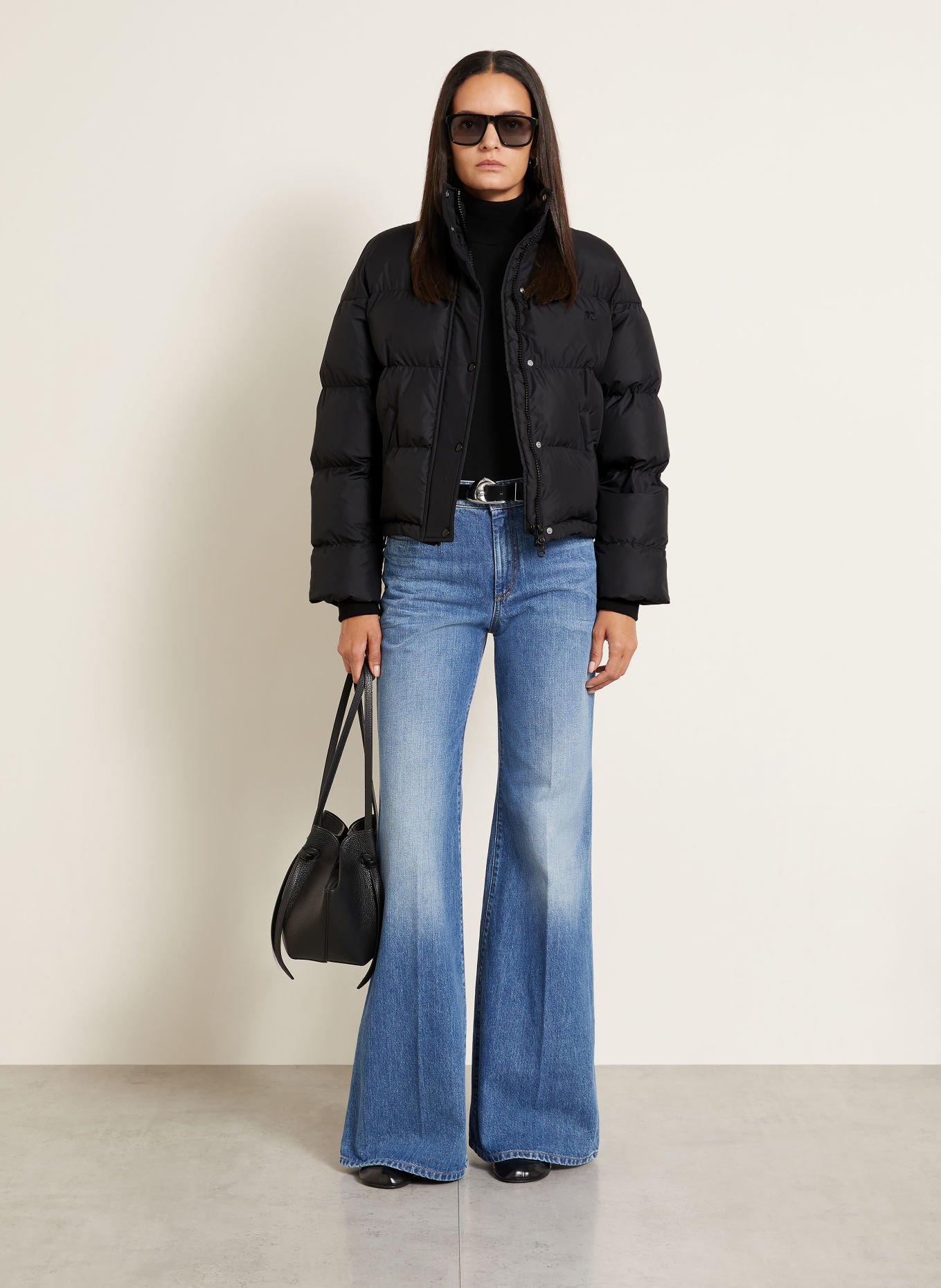 Courrèges Quilted jacket: BLACK