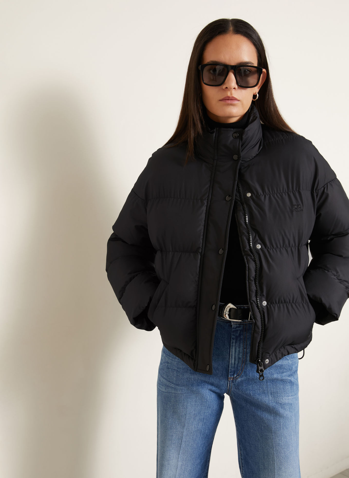 Courrèges Quilted jacket: BLACK