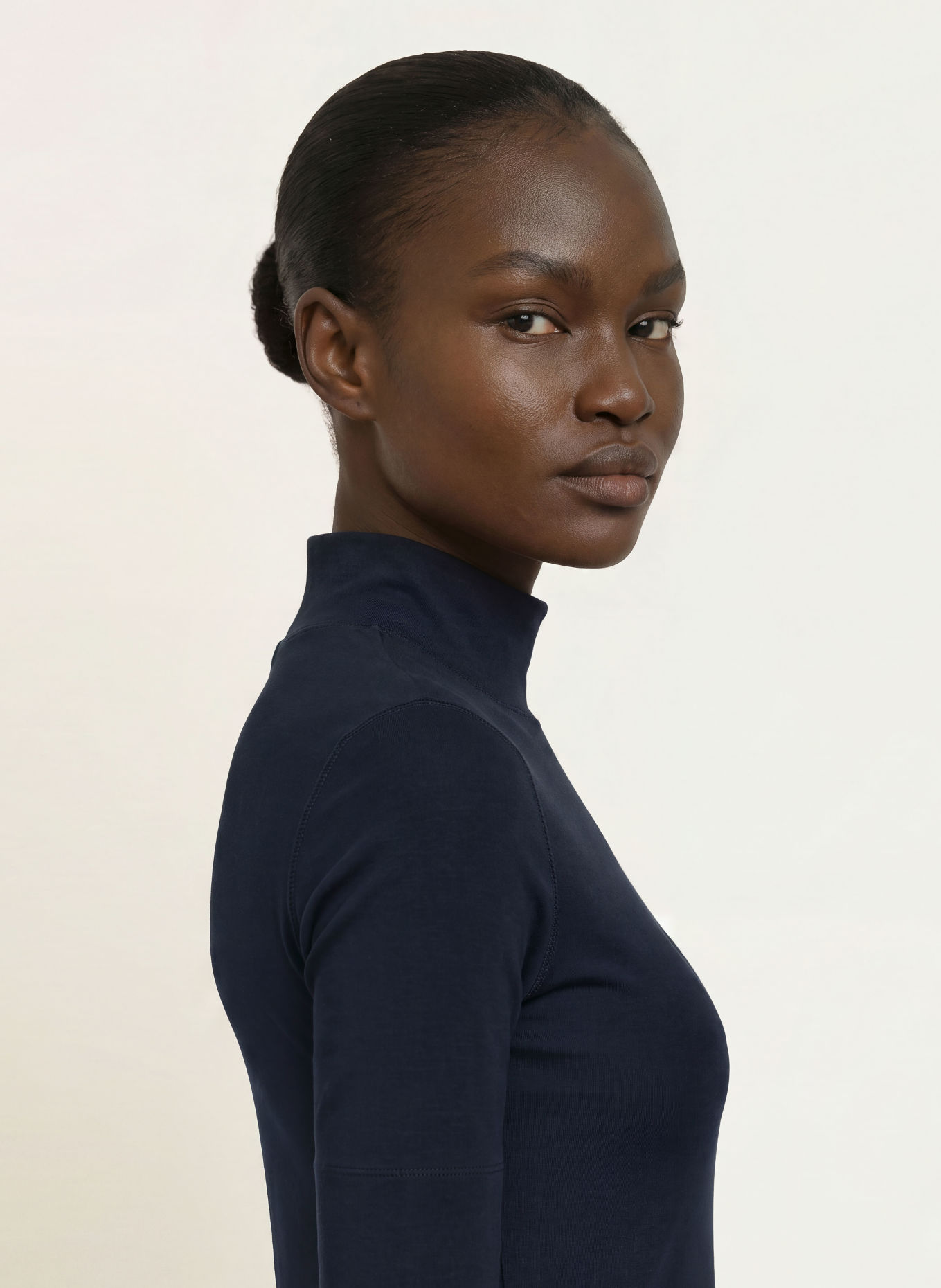 MARC CAIN Shirt mit 3/4-Arm: 394 navy