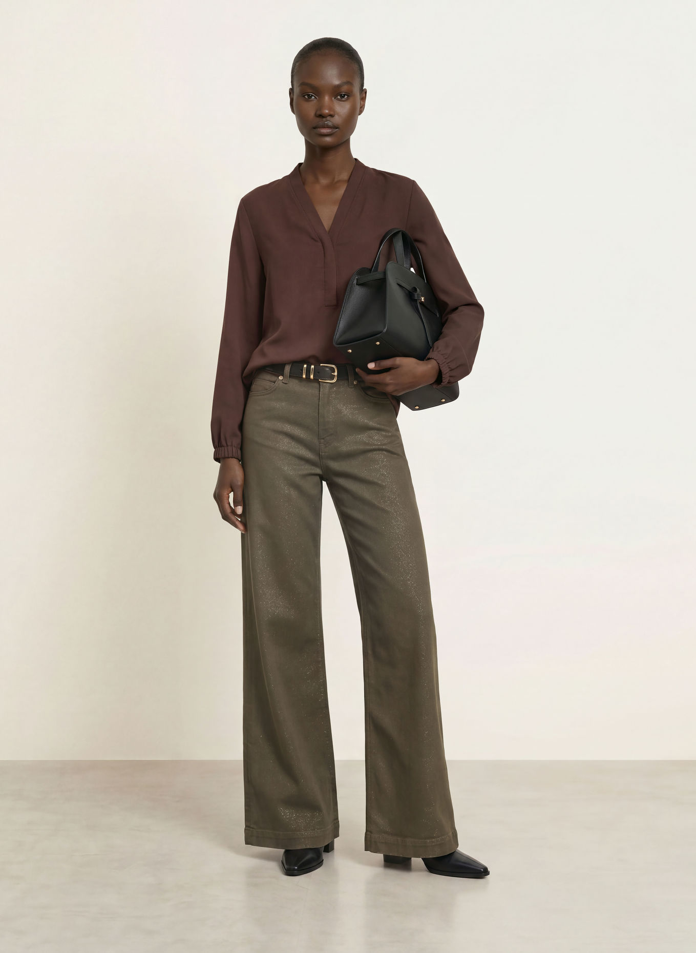 MARC CAIN Blusenshirt: 697 seal brown
