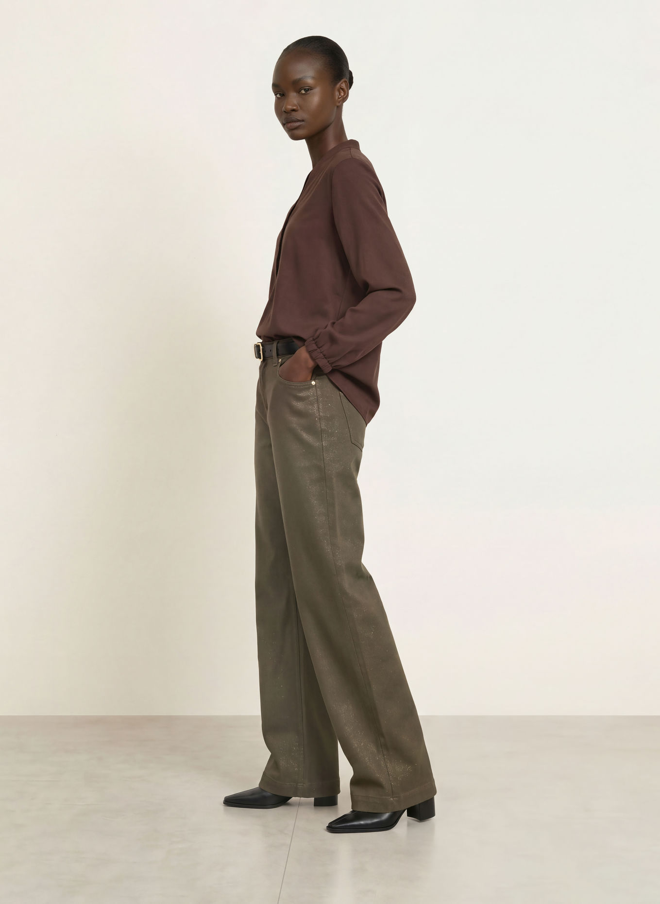 MARC CAIN Blusenshirt: 697 seal brown