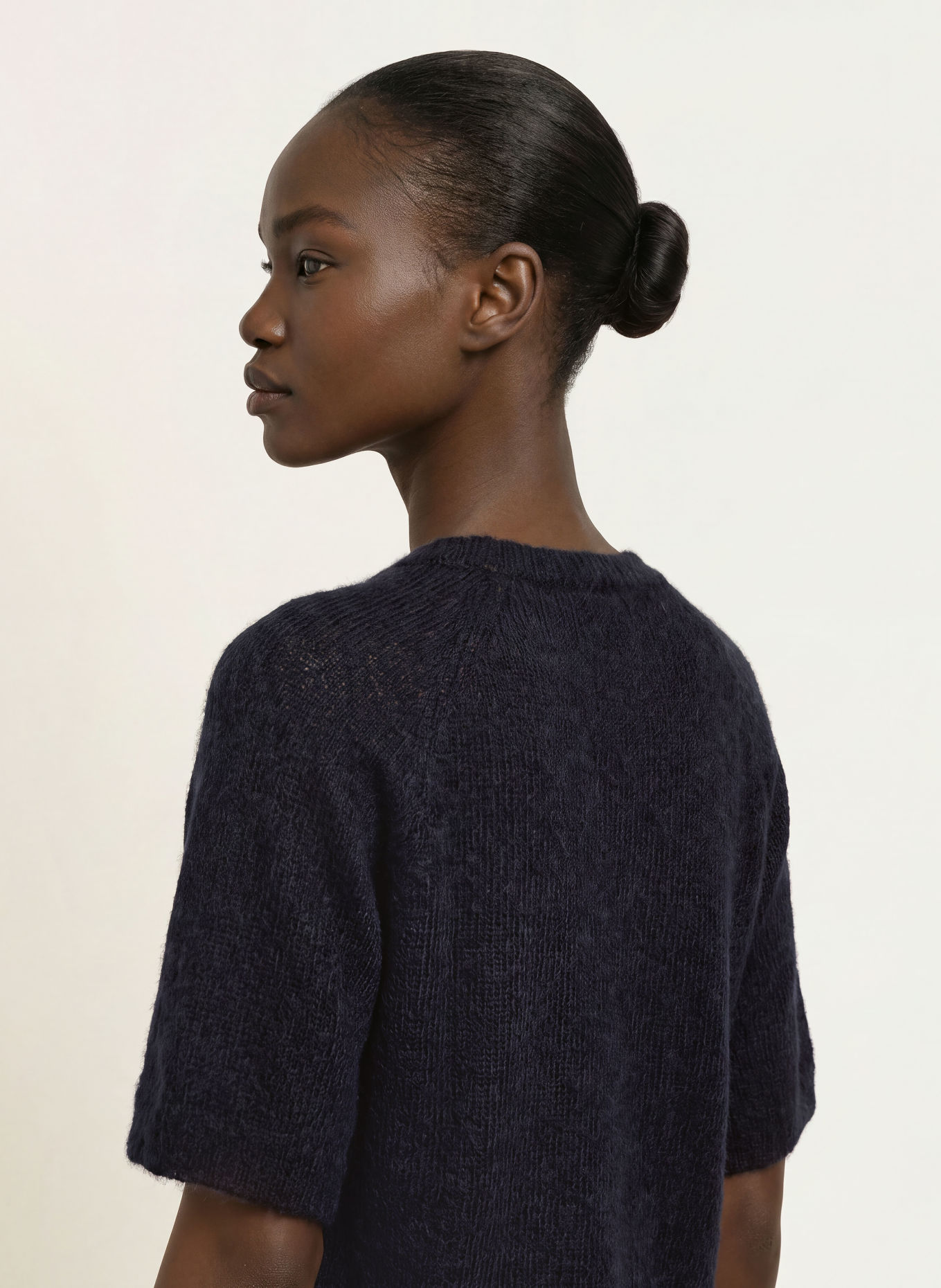 MARC CAIN Strickshirt mit Alpaka und Mohair: 394 navy