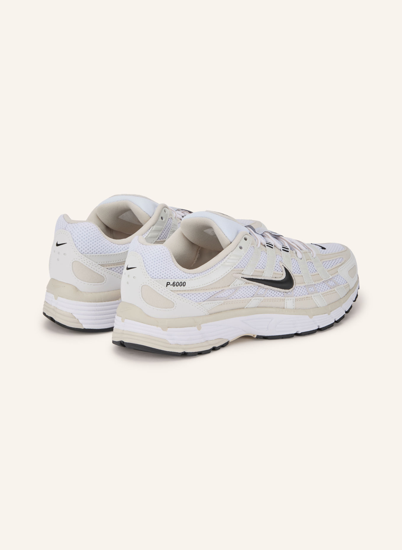 Nike P-6000 Sneakers: BEIGE / WHITE / BLACK